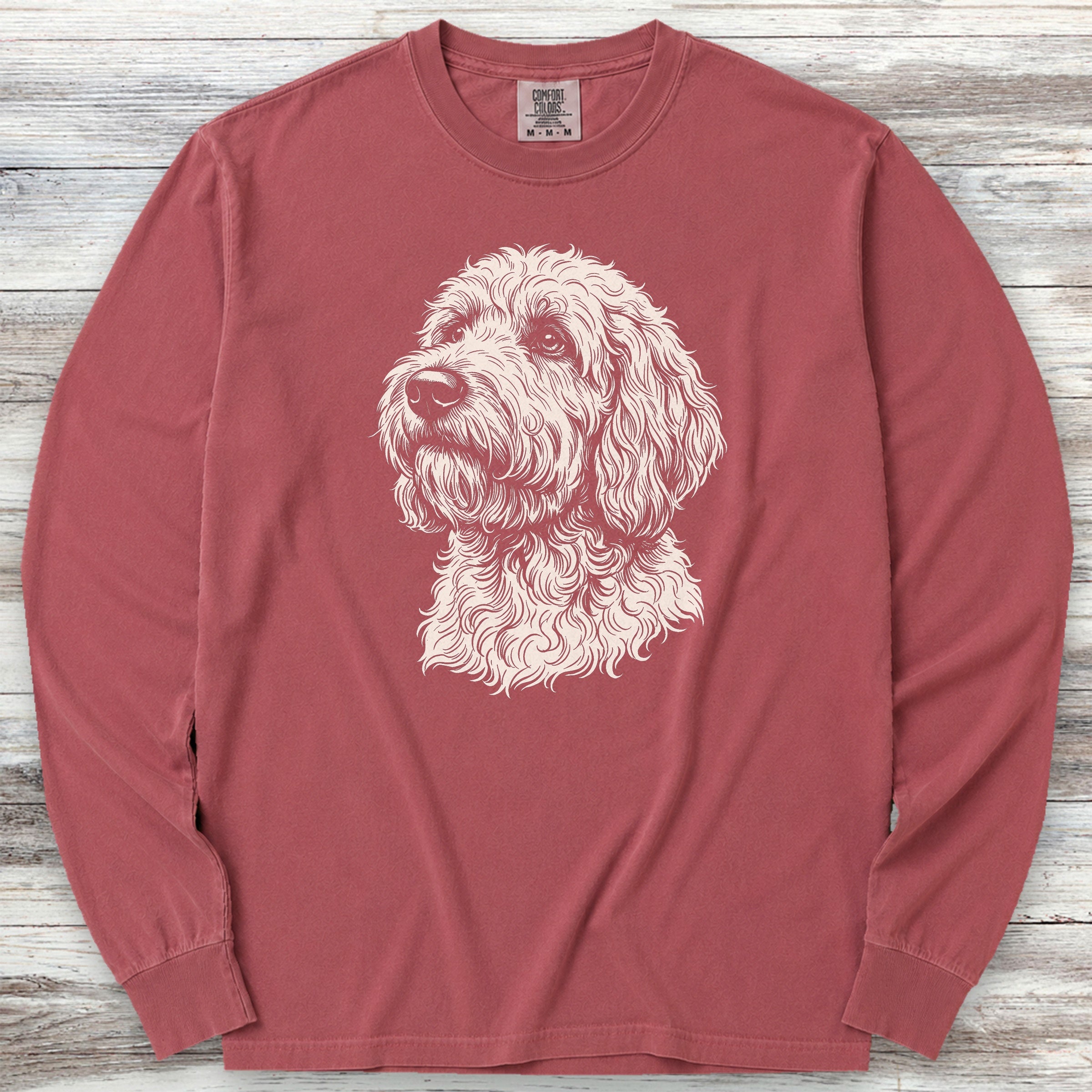 Goldendoodle Loyalty Long Sleeve Tee - Brick