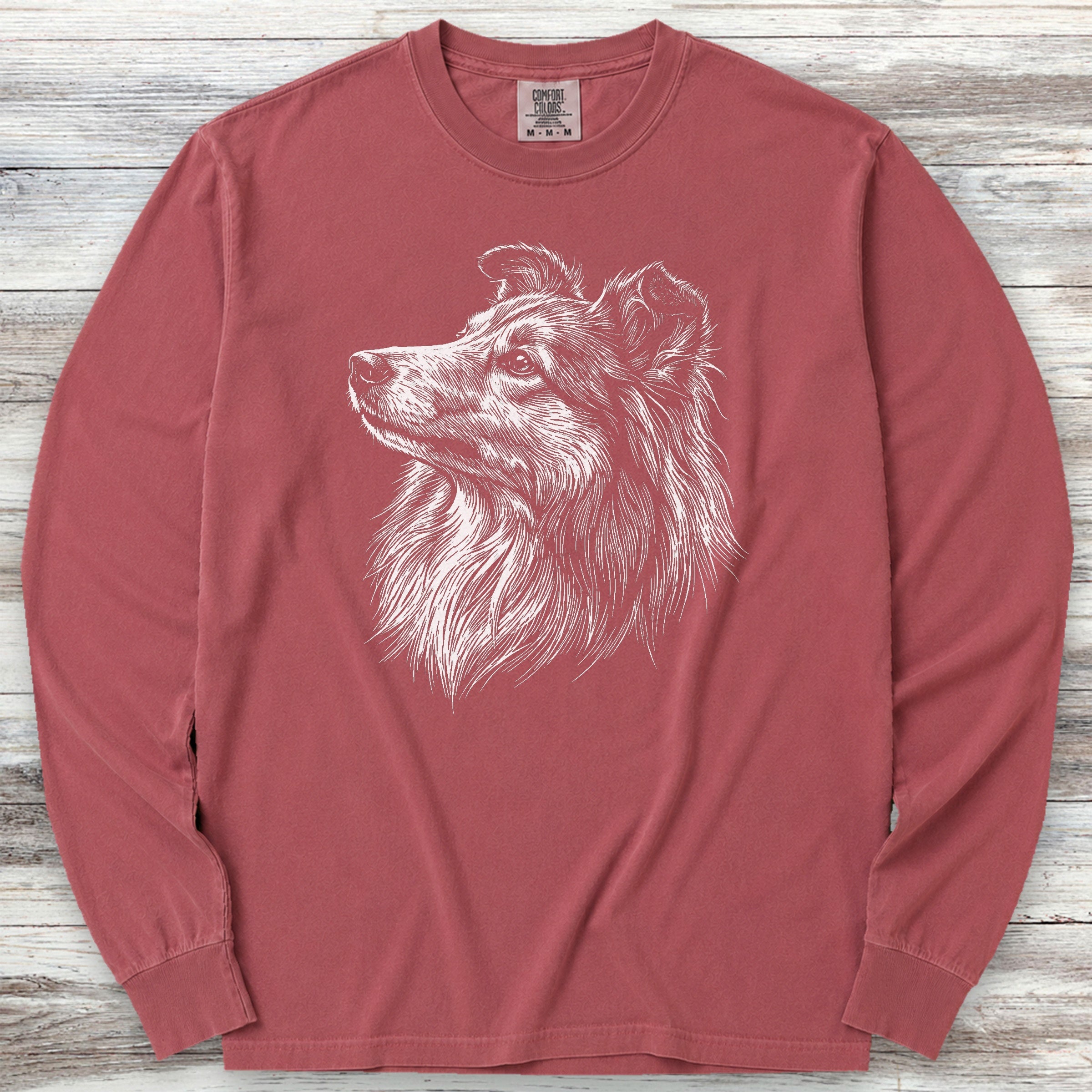 Shetland Sheepdog Loyalty Long Sleeve Tee - Brick