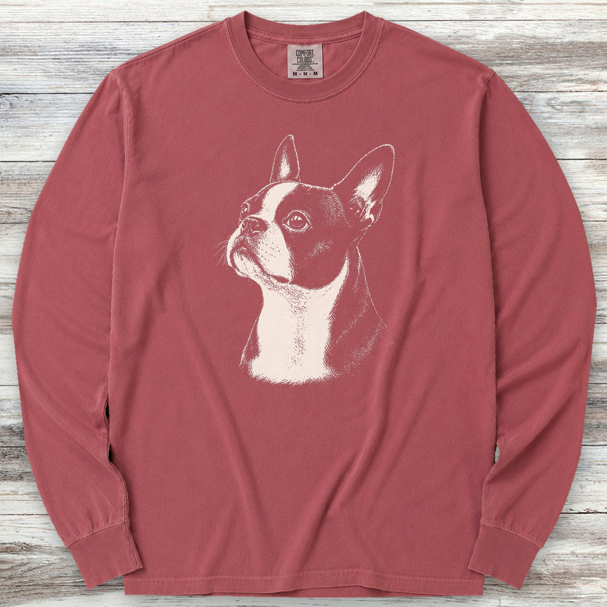 Boston Terrier Loyalty Long Sleeve Tee - Brick