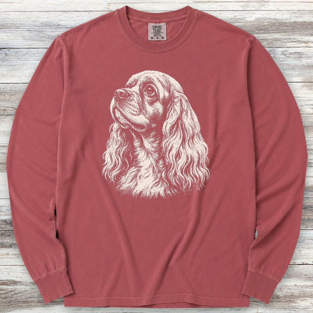 Cocker Spaniel Loyalty Long Sleeve Tee - Brick