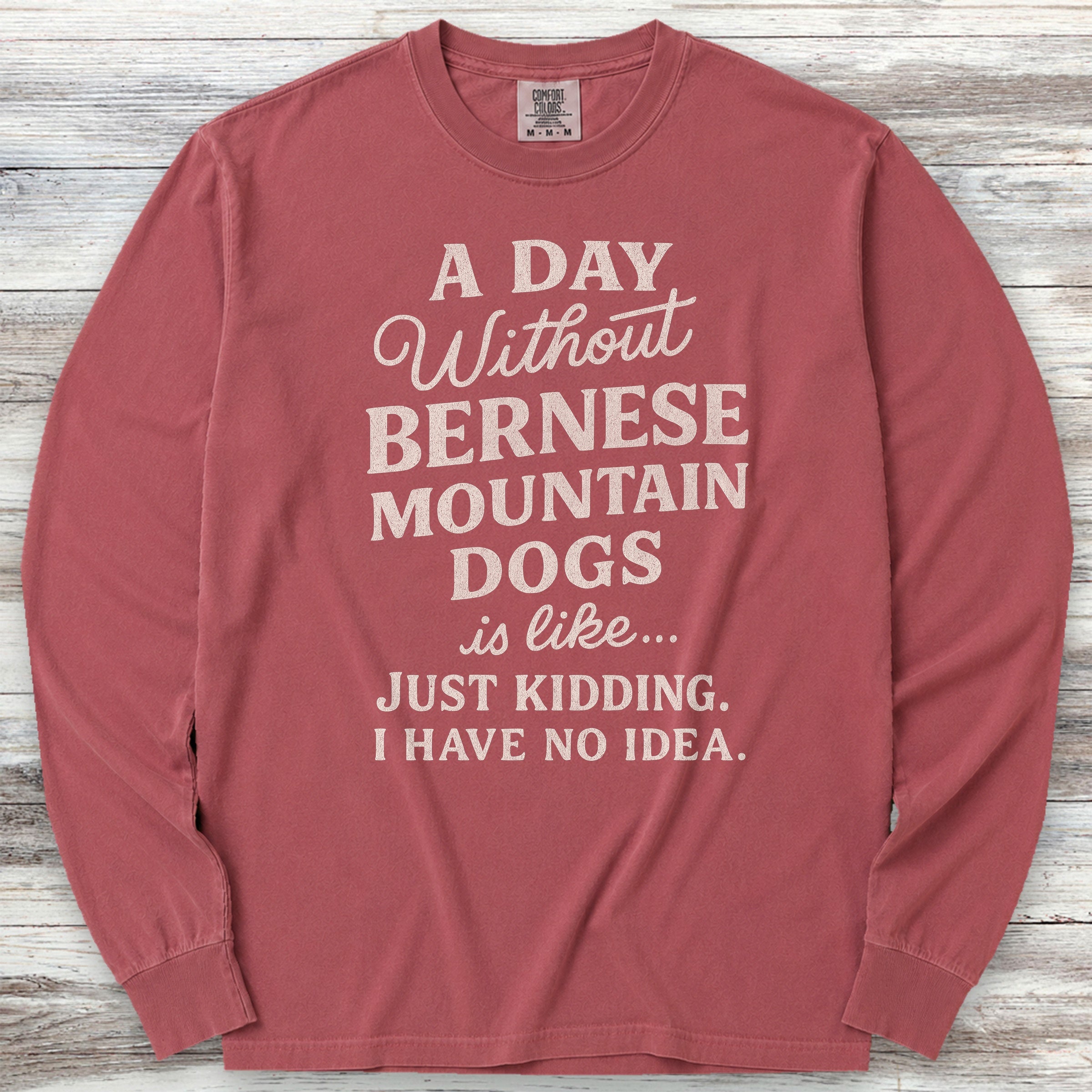 Bernese Mountain Dog Day Long Sleeve Tee - Brick