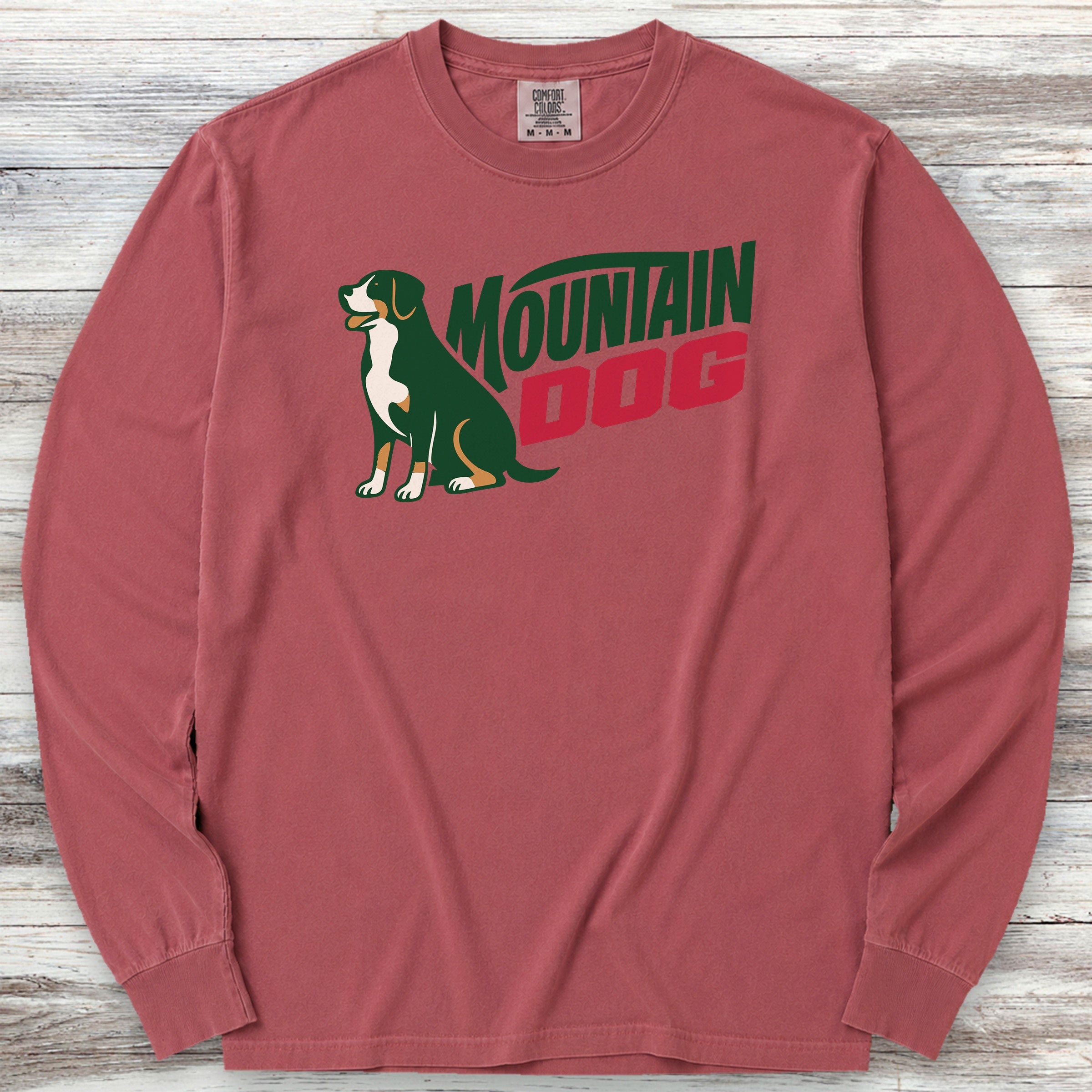 Swiss Mountain Dog Long Sleeve Tee - Brick
