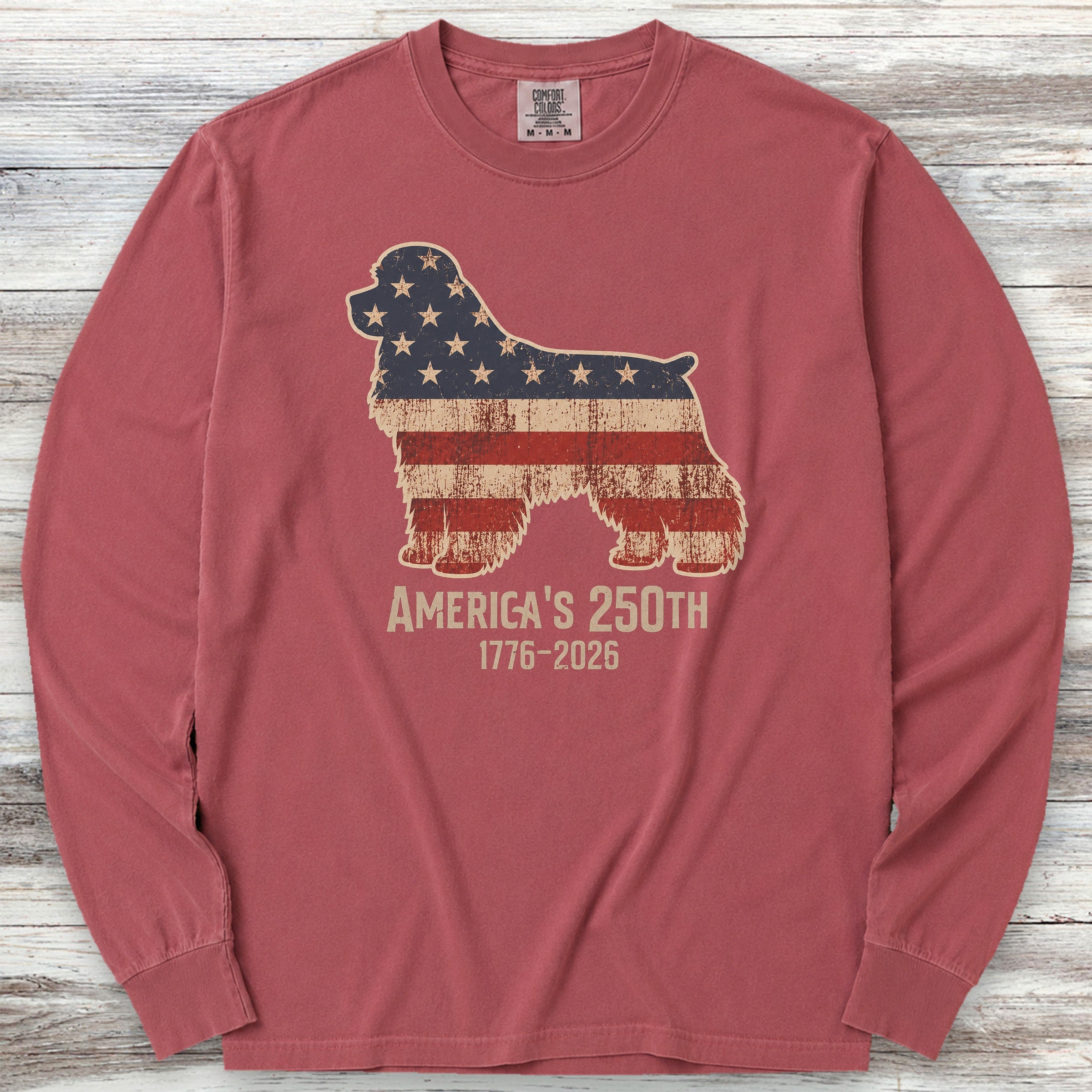 Cocker Spaniel 250 Long Sleeve Tee - Brick