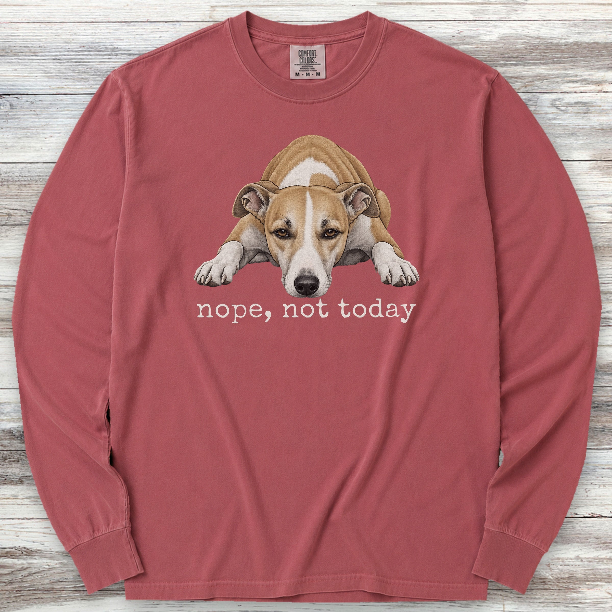 Whippet Nope Long Sleeve Tee - Brick