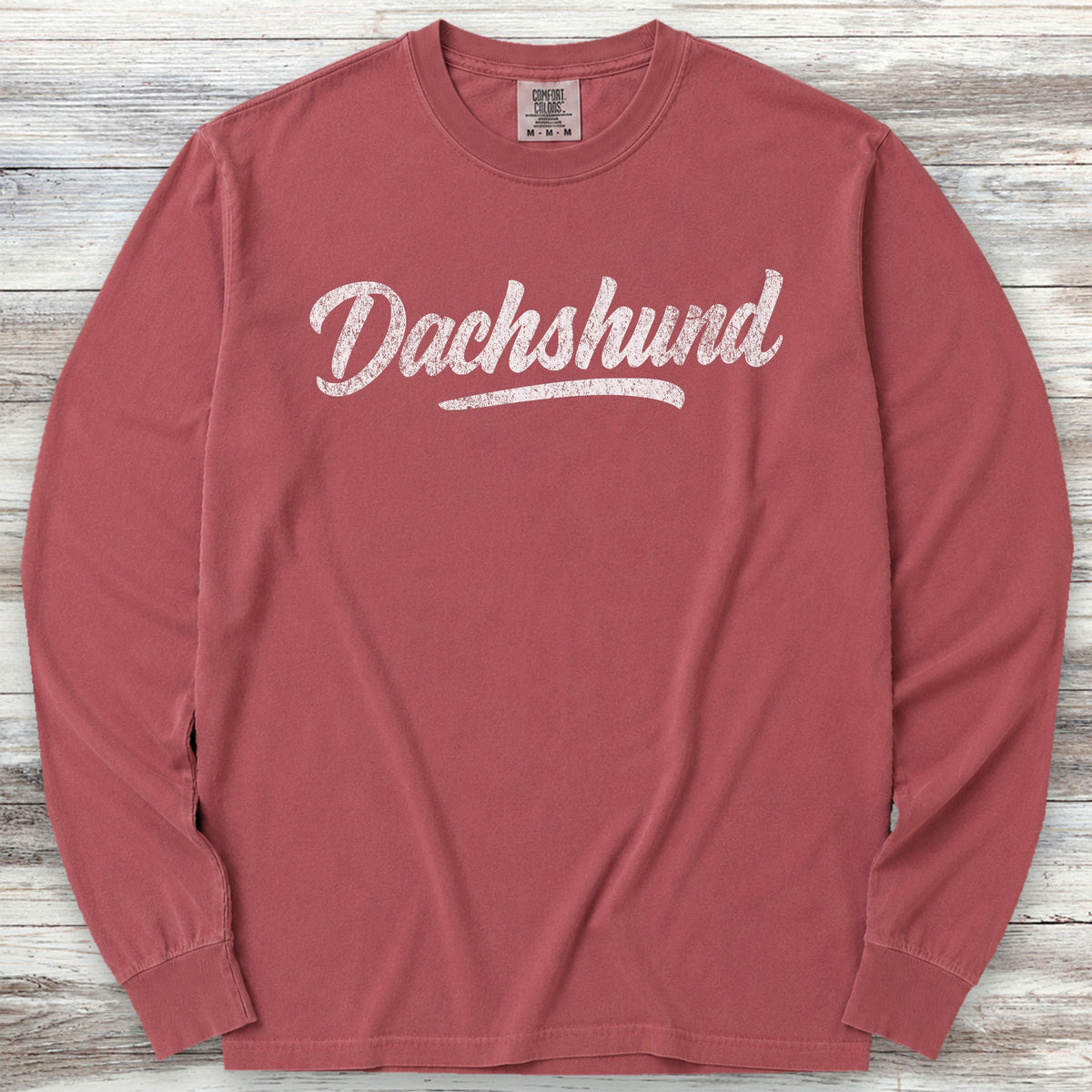 Dachshund Team Long Sleeve Tee - Brick