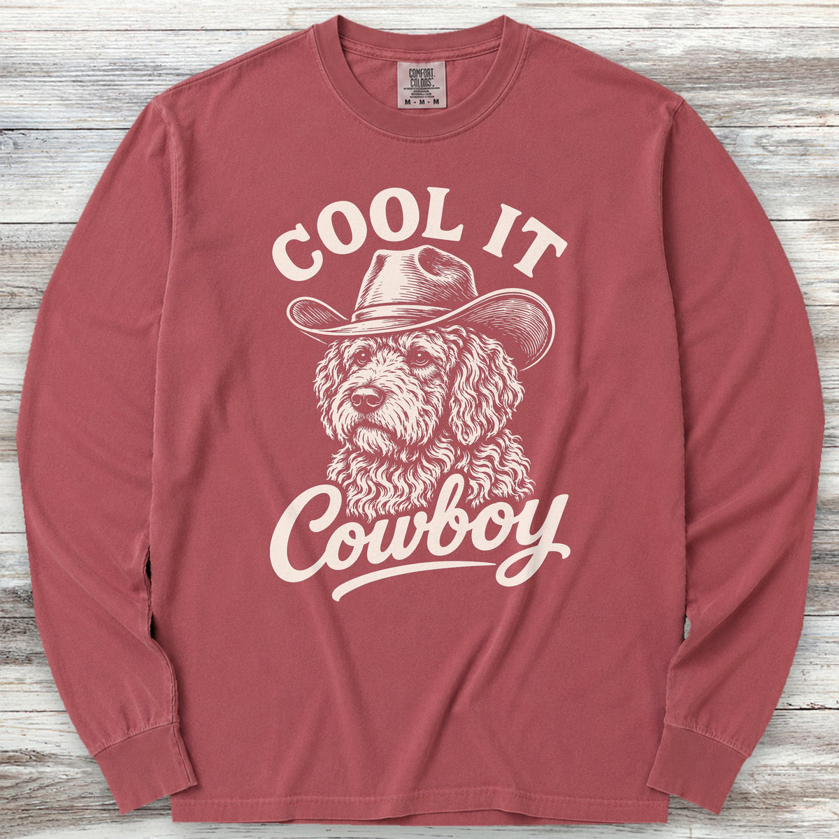 Labradoodle Cool It Long Sleeve Tee - Brick