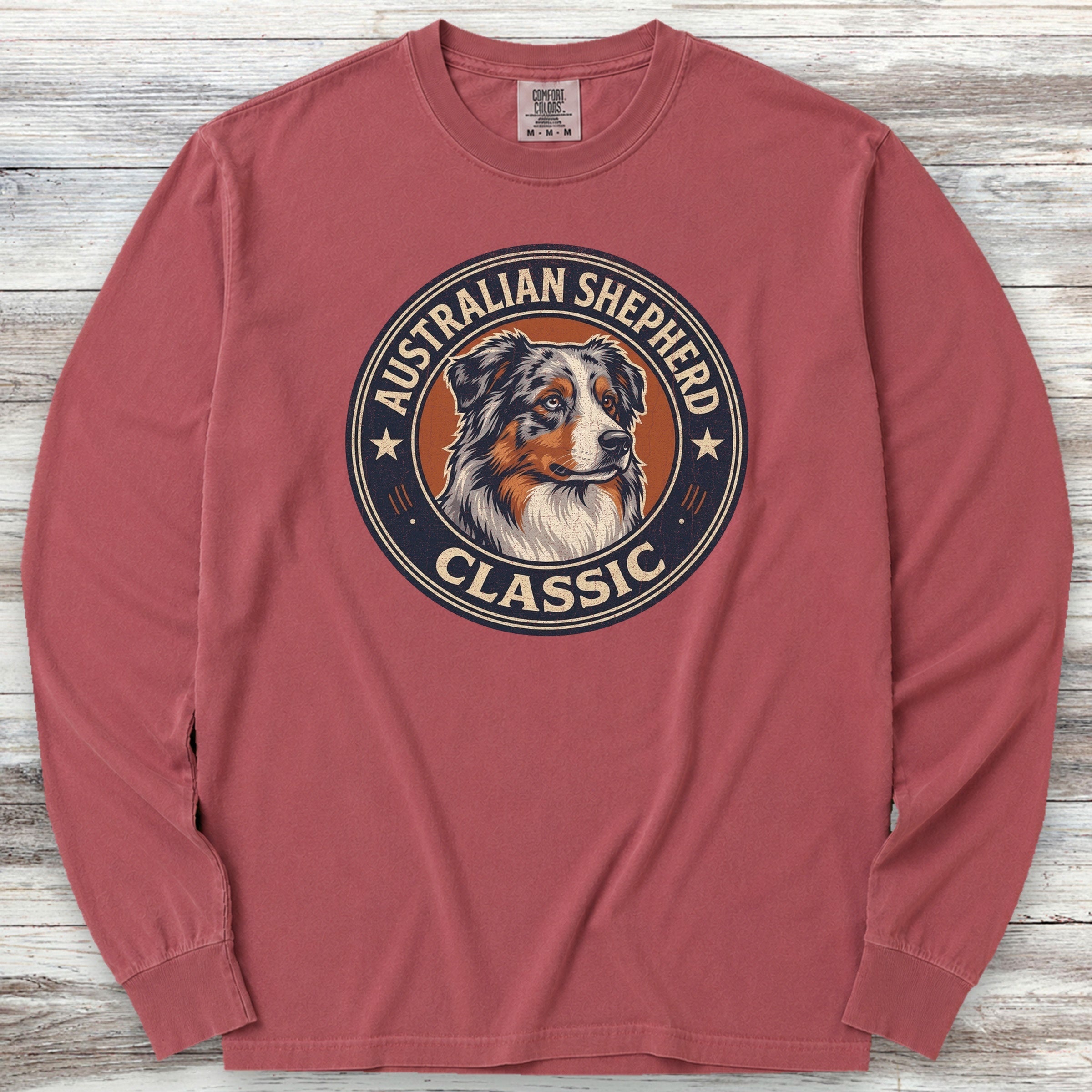 Australian Shepherd Classic Long Sleeve Tee - Brick