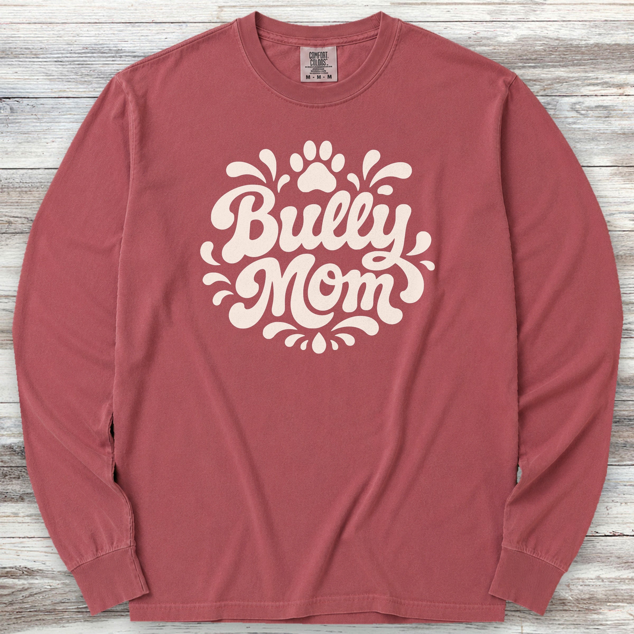 American Bully Groovy Mom Long Sleeve Tee - Brick