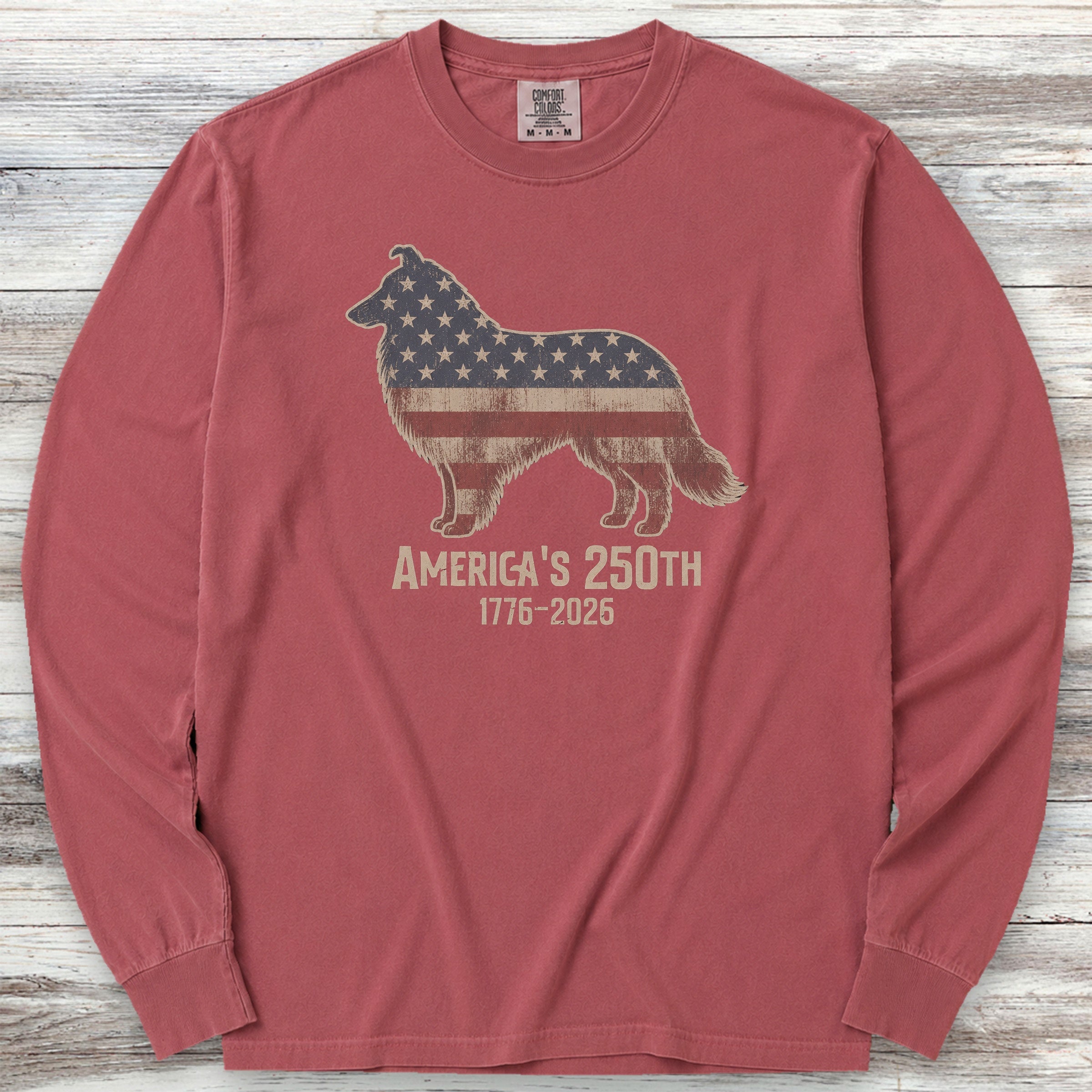 Rough Collie 250 Long Sleeve Tee - Brick