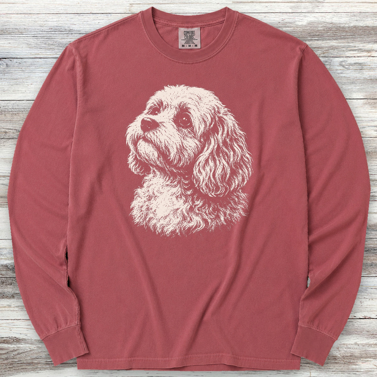 Cavapoo Loyalty Long Sleeve Tee - Brick