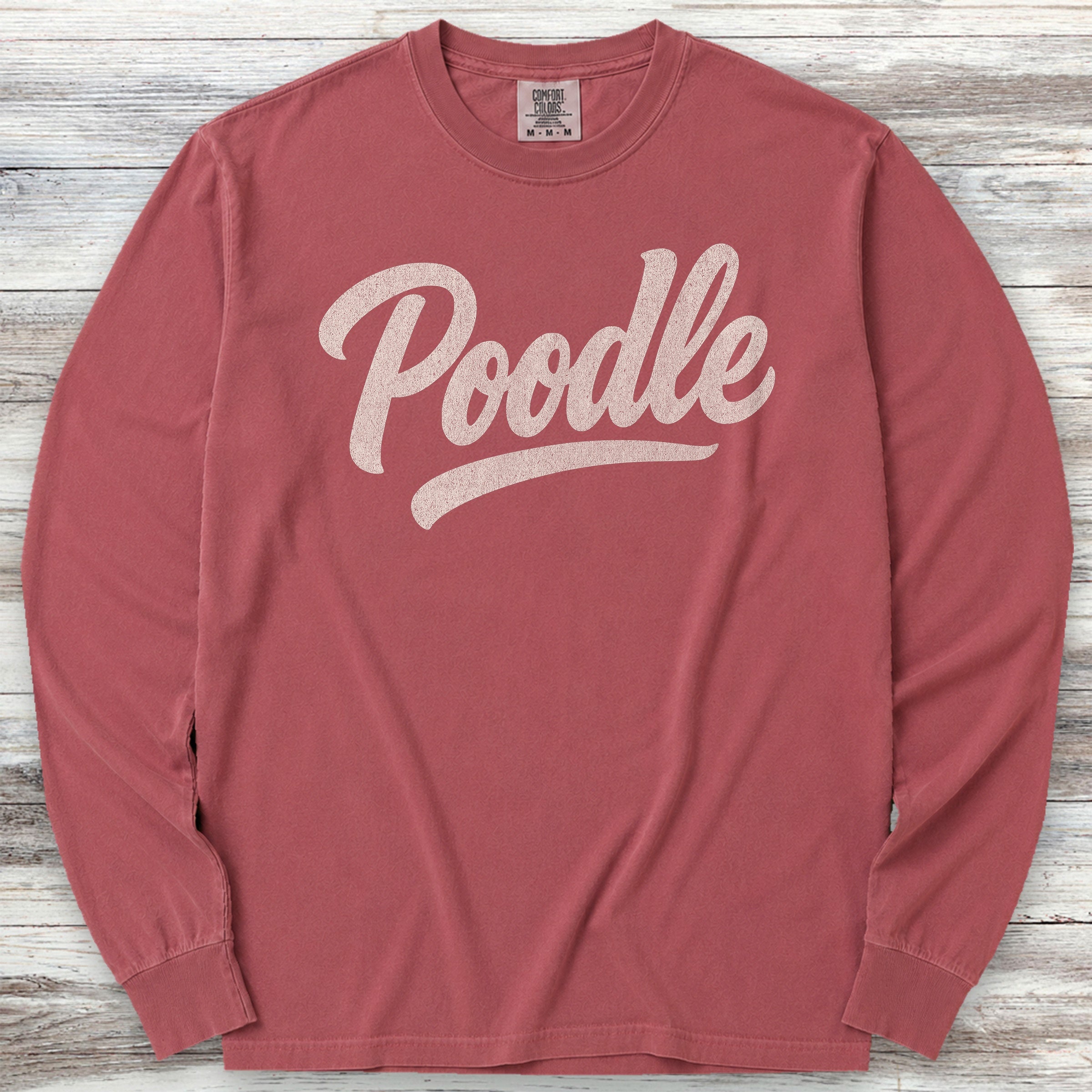 Poodle Team Long Sleeve Tee - Brick