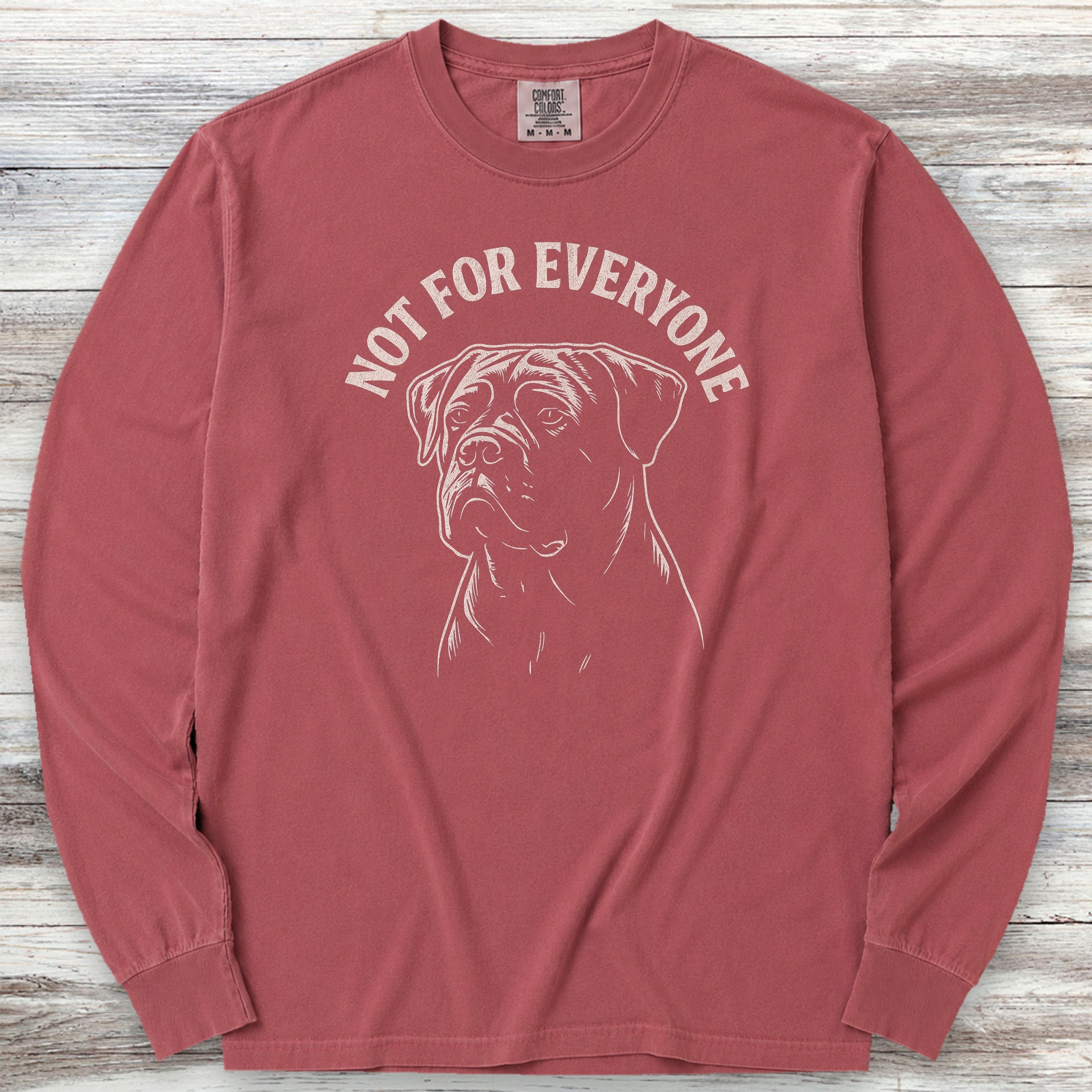 Cane Corso Not Everyone Natural Long Sleeve Tee - Brick