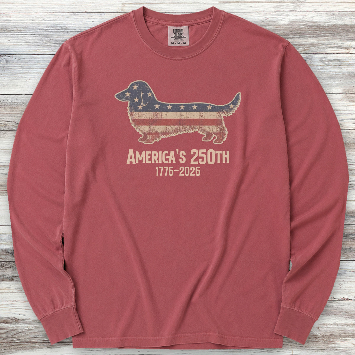 Dachshund 250 Long Sleeve Tee - Brick