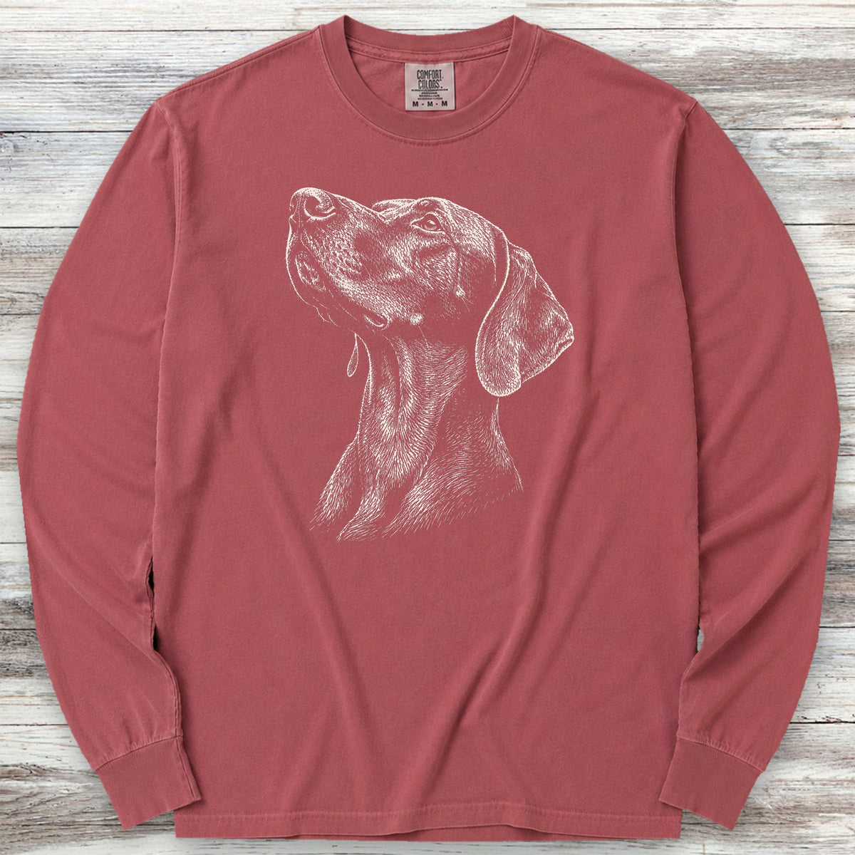 Weimaraner Loyalty Long Sleeve Tee - Brick