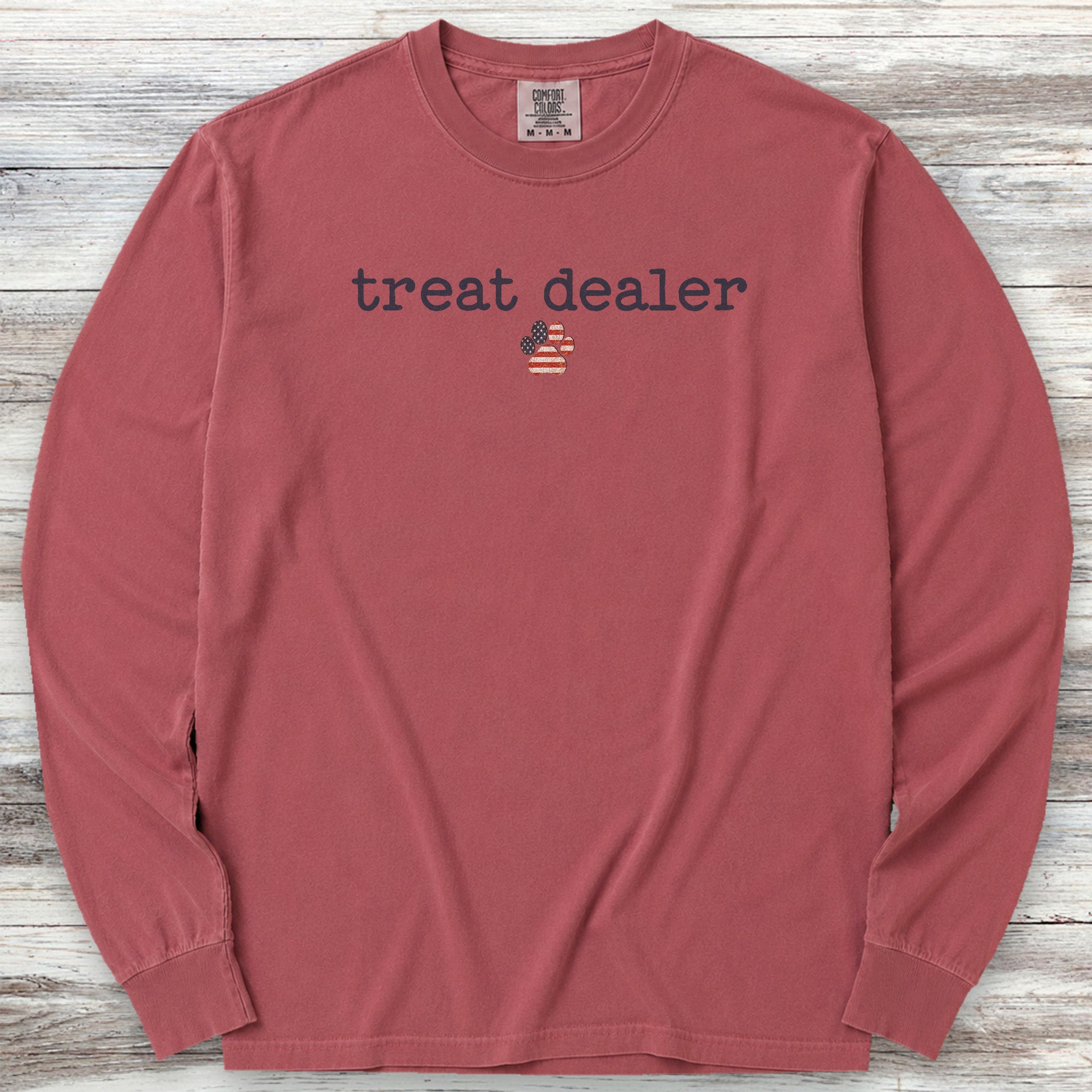 Vintage Treat Dealer USA Long Sleeve Tee - Brick