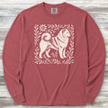 Akita Linocut Long Sleeve Tee - Brick