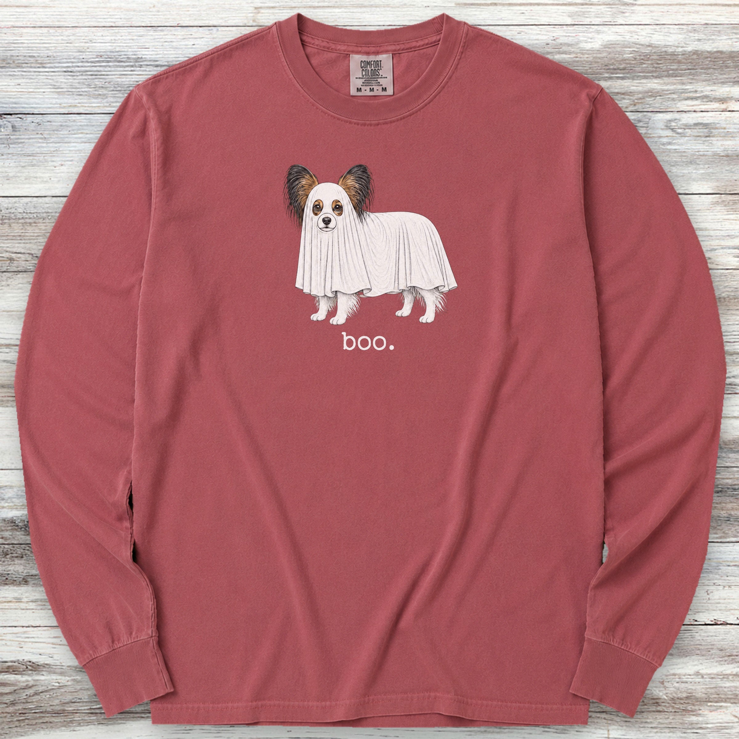 Papillon Boo Long Sleeve Tee - Brick