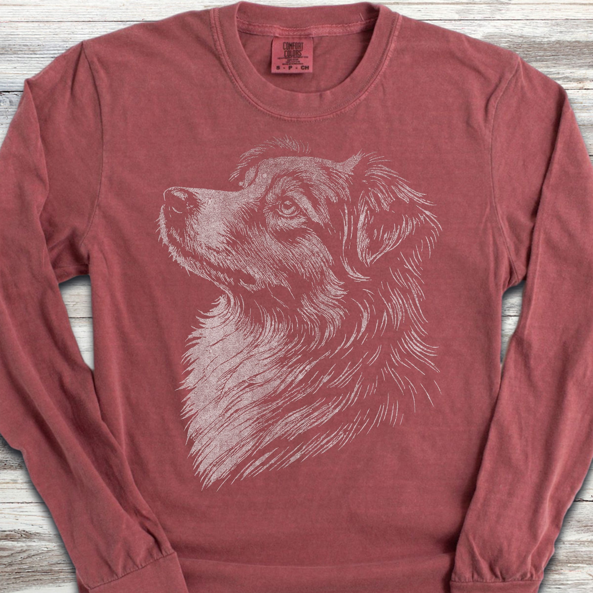 Australian Shepherd Loyalty Long Sleeve Tee - Brick