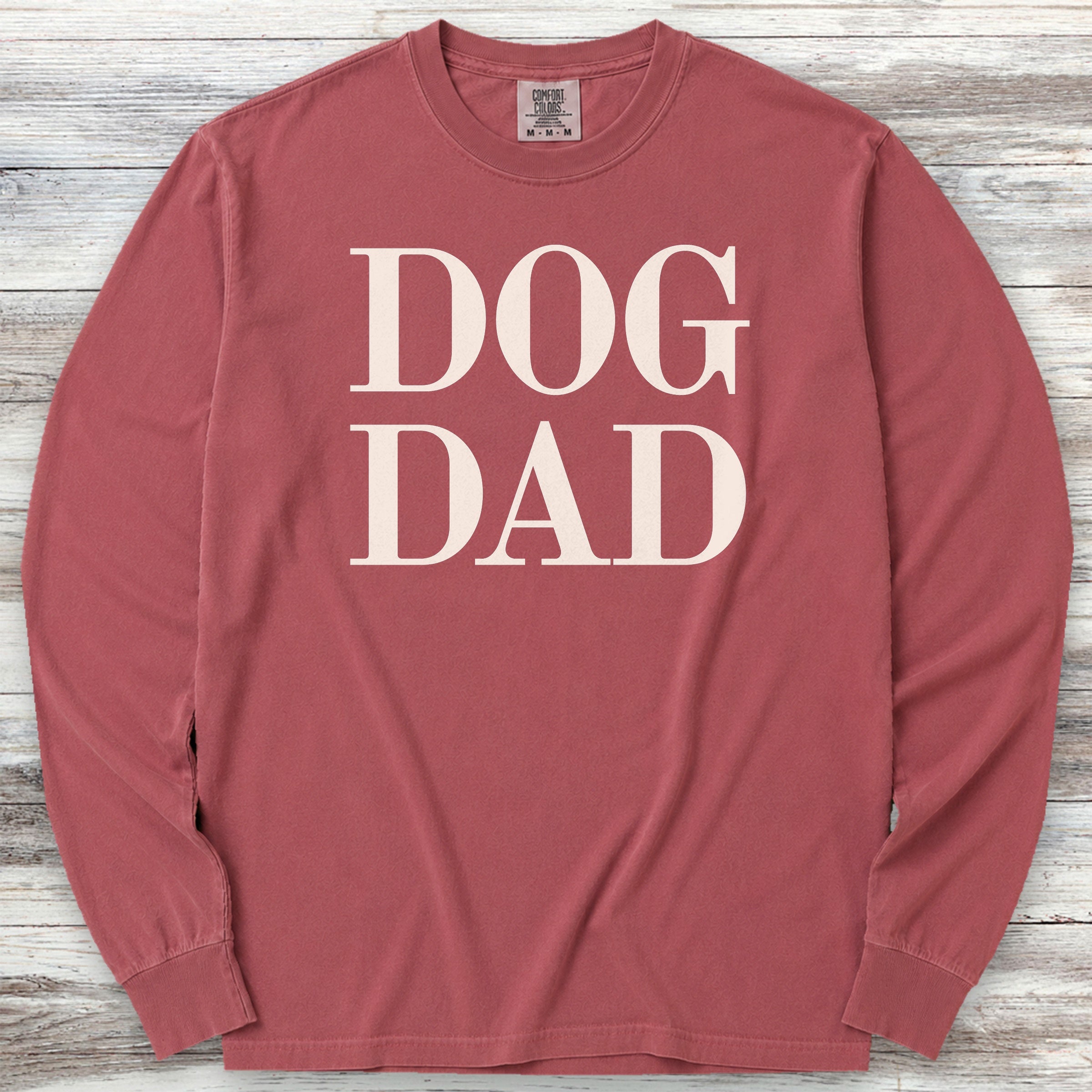 Dog Dad Bold Long Sleeve Tee - Brick