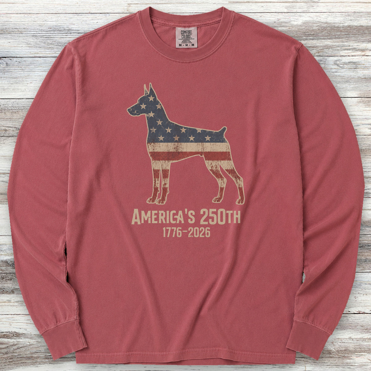 Doberman 250 Long Sleeve Tee - Brick