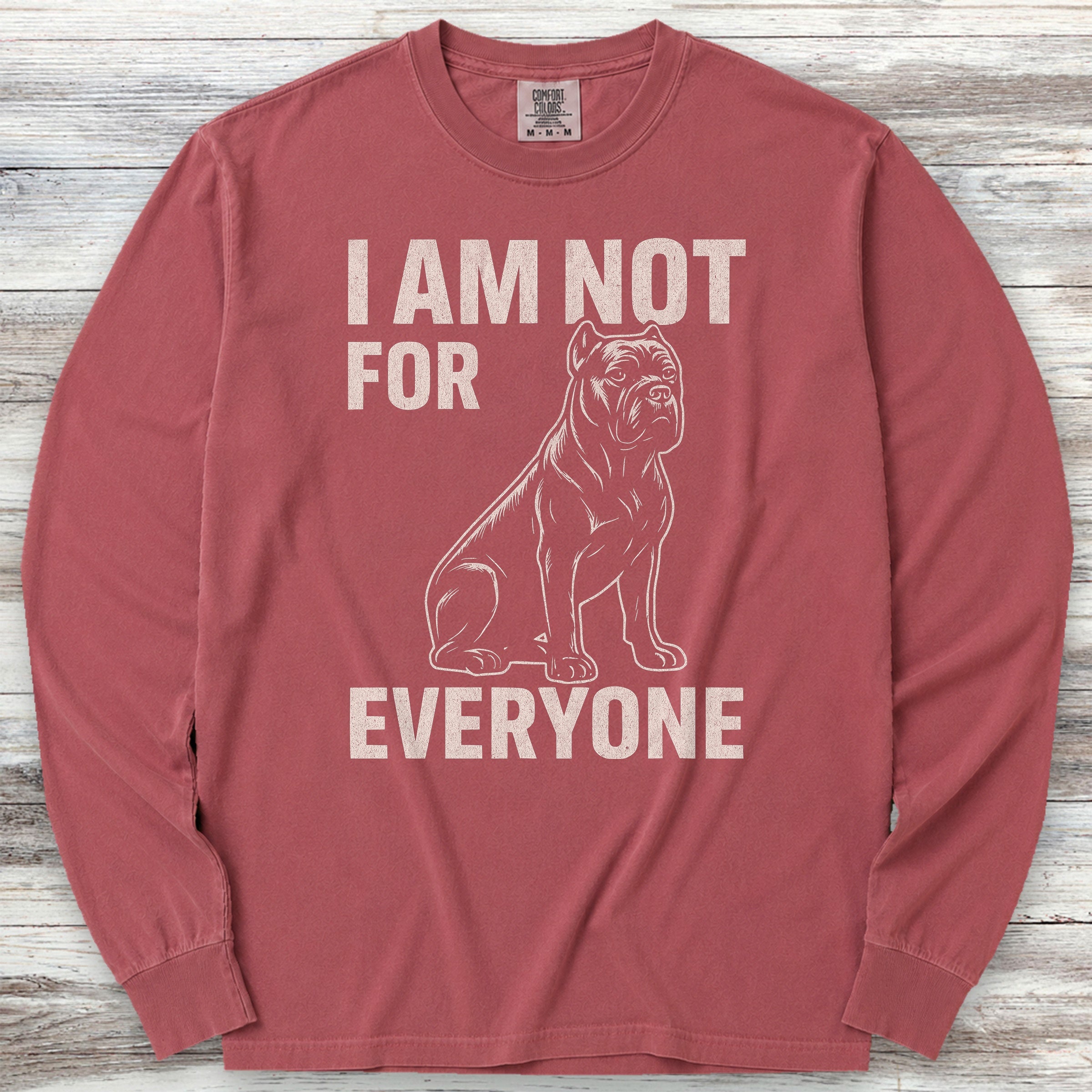 Cane Corso Not 4 Everyone Long Sleeve Tee - Brick