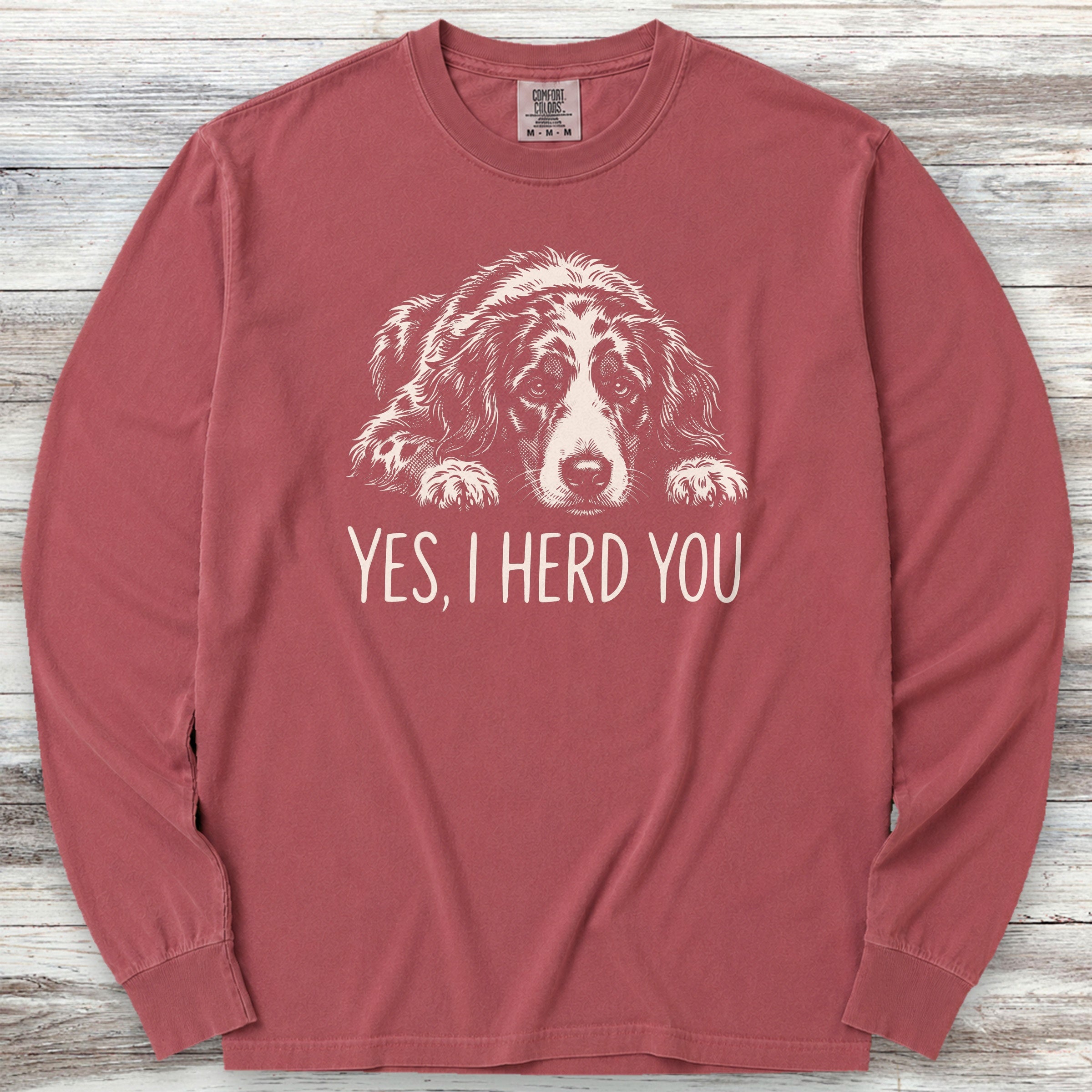 Aussiedoodle Herd You Long Sleeve Tee - Brick