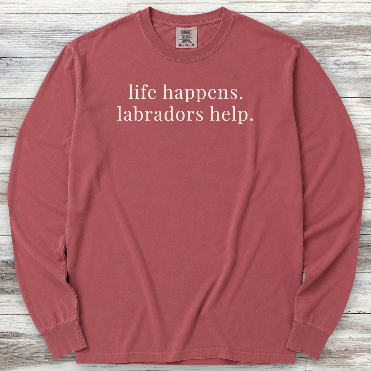 Labrador Retriever Help Long Sleeve Tee - Brick