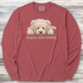 Goldendoodle Cream Nope Long Sleeve Tee - Brick