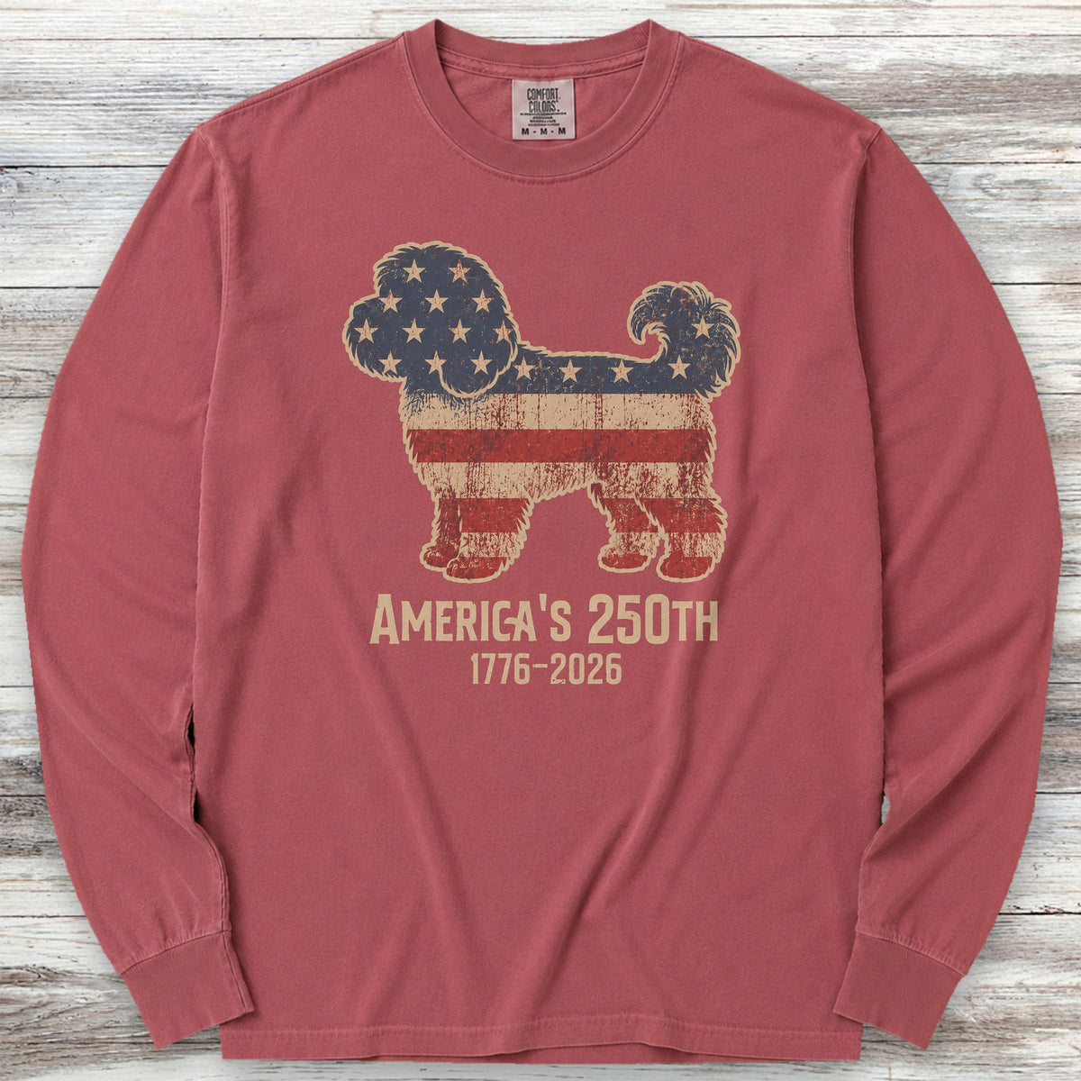 Cavapoo 250 Long Sleeve Tee - Brick