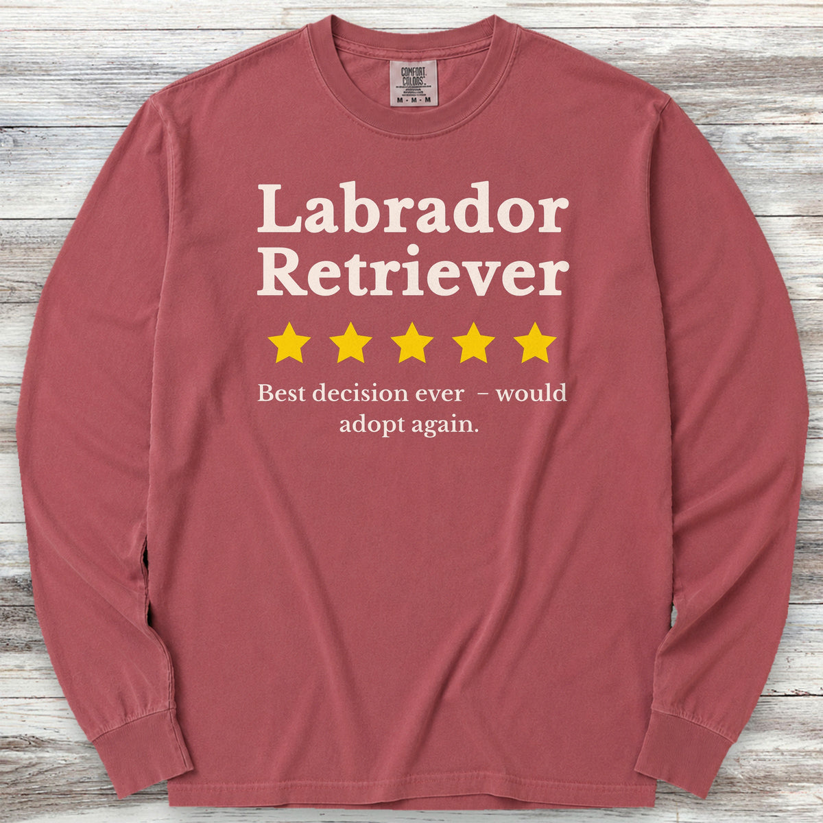 Labrador Retriever Review Long Sleeve Tee - Brick
