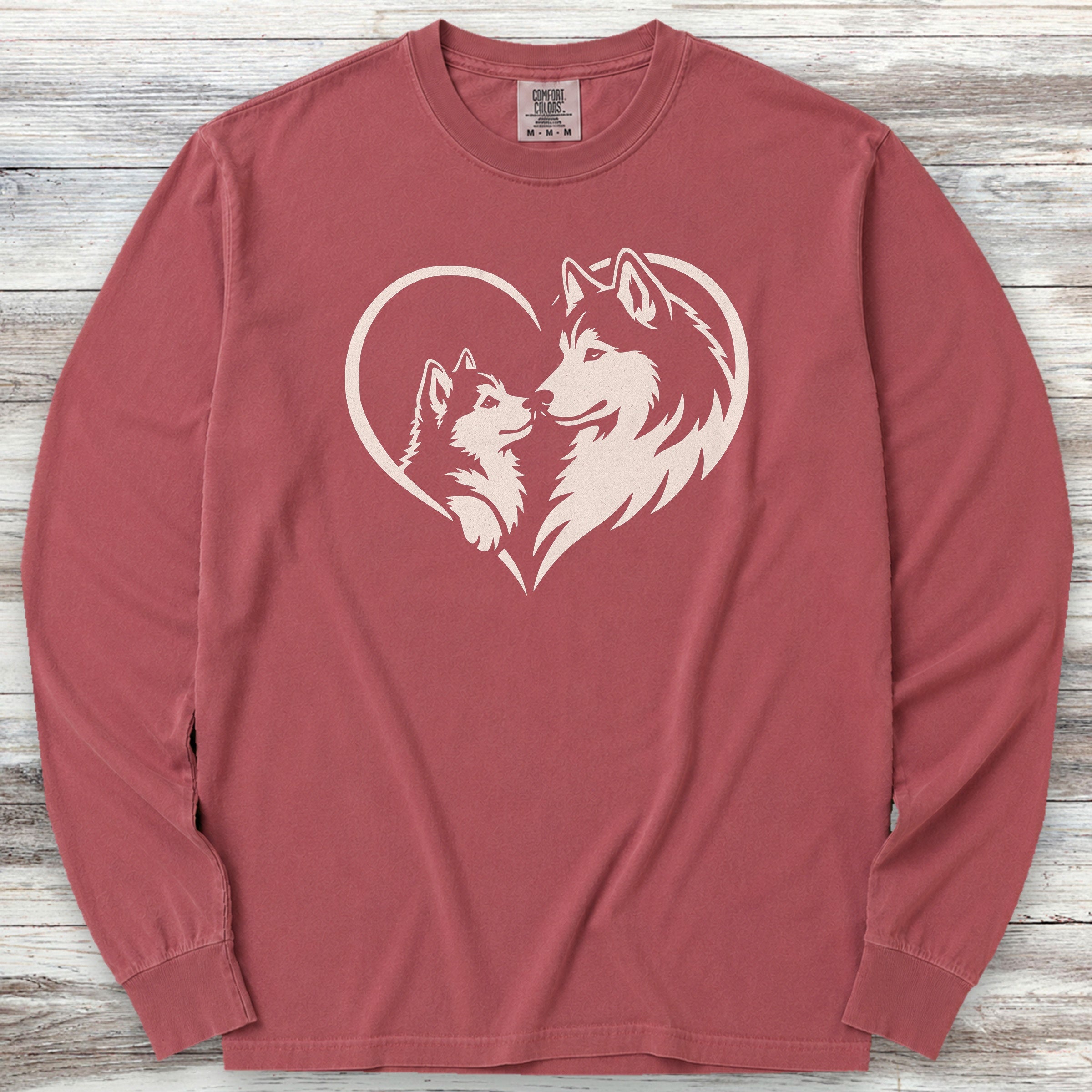 Husky Heart Bond Long Sleeve Tee - Brick