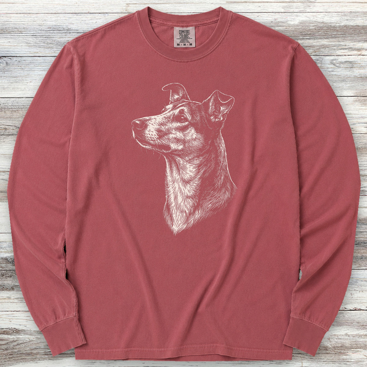 Smooth Collie Loyalty Long Sleeve Tee - Brick