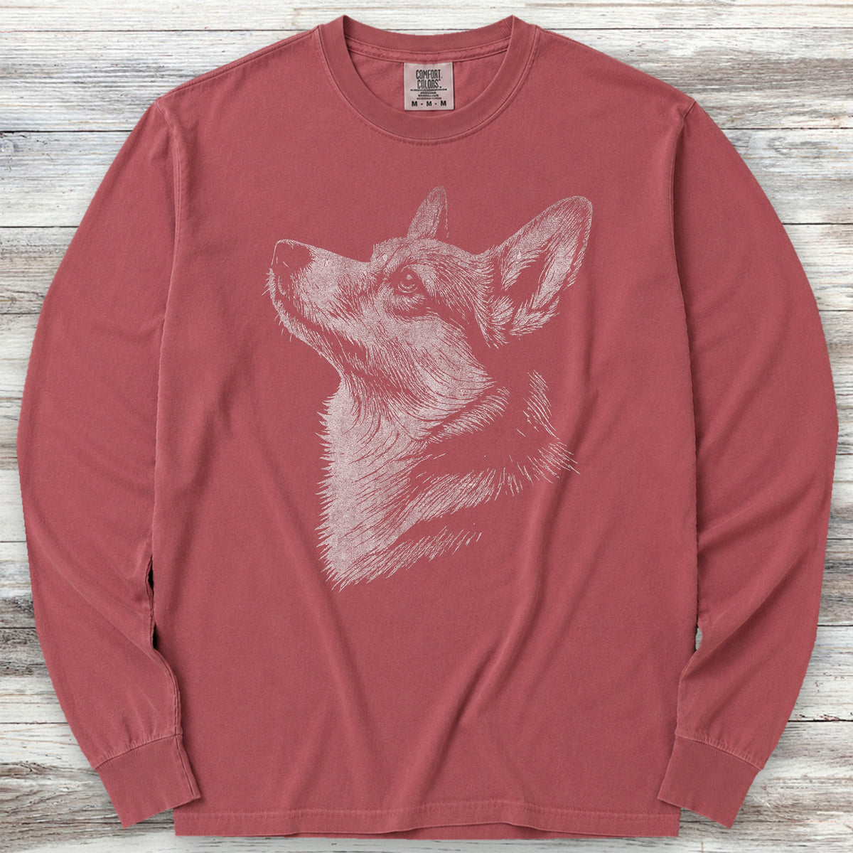 Corgi Loyalty Long Sleeve Tee - Brick