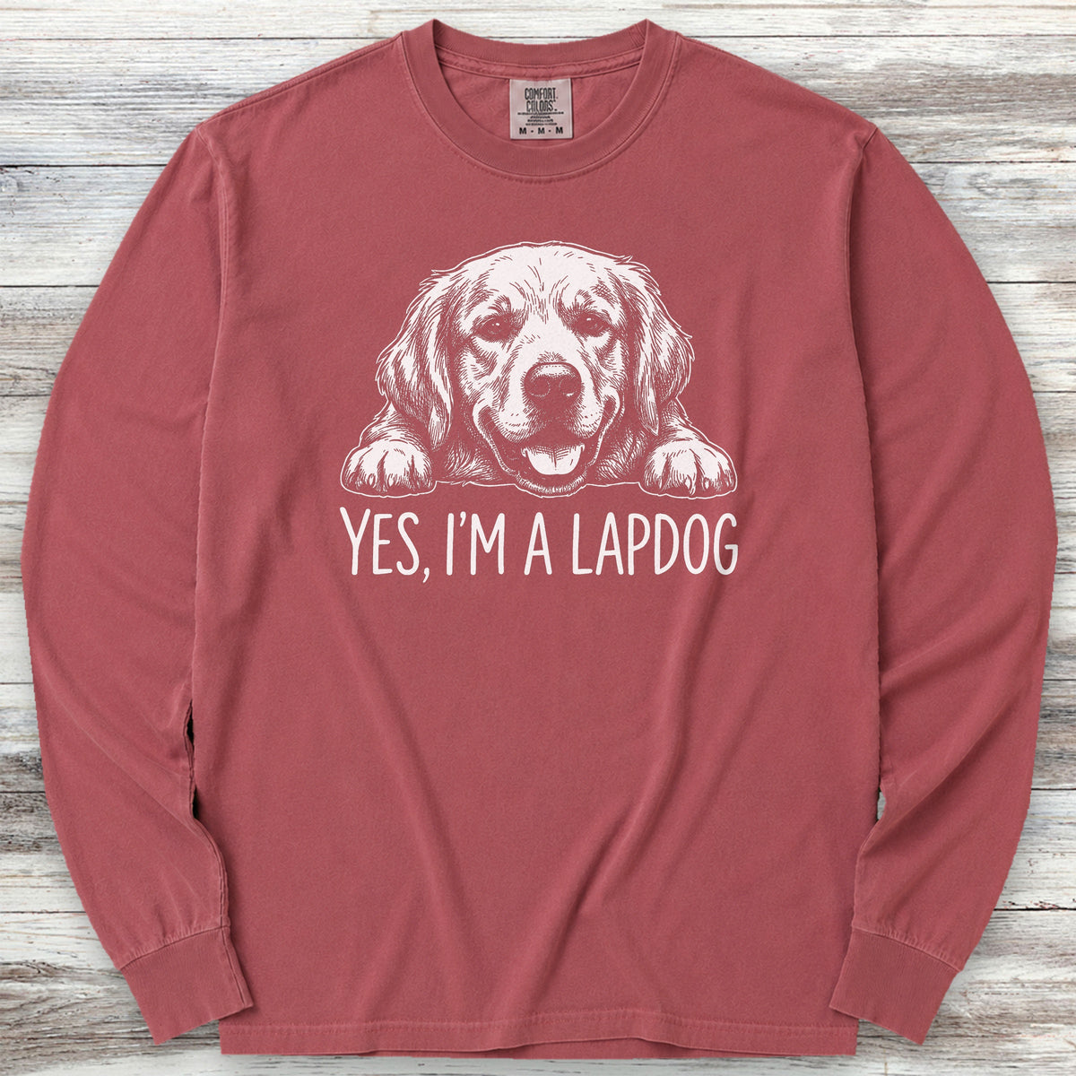 Golden Retriever Lapdog Long Sleeve Tee - Brick