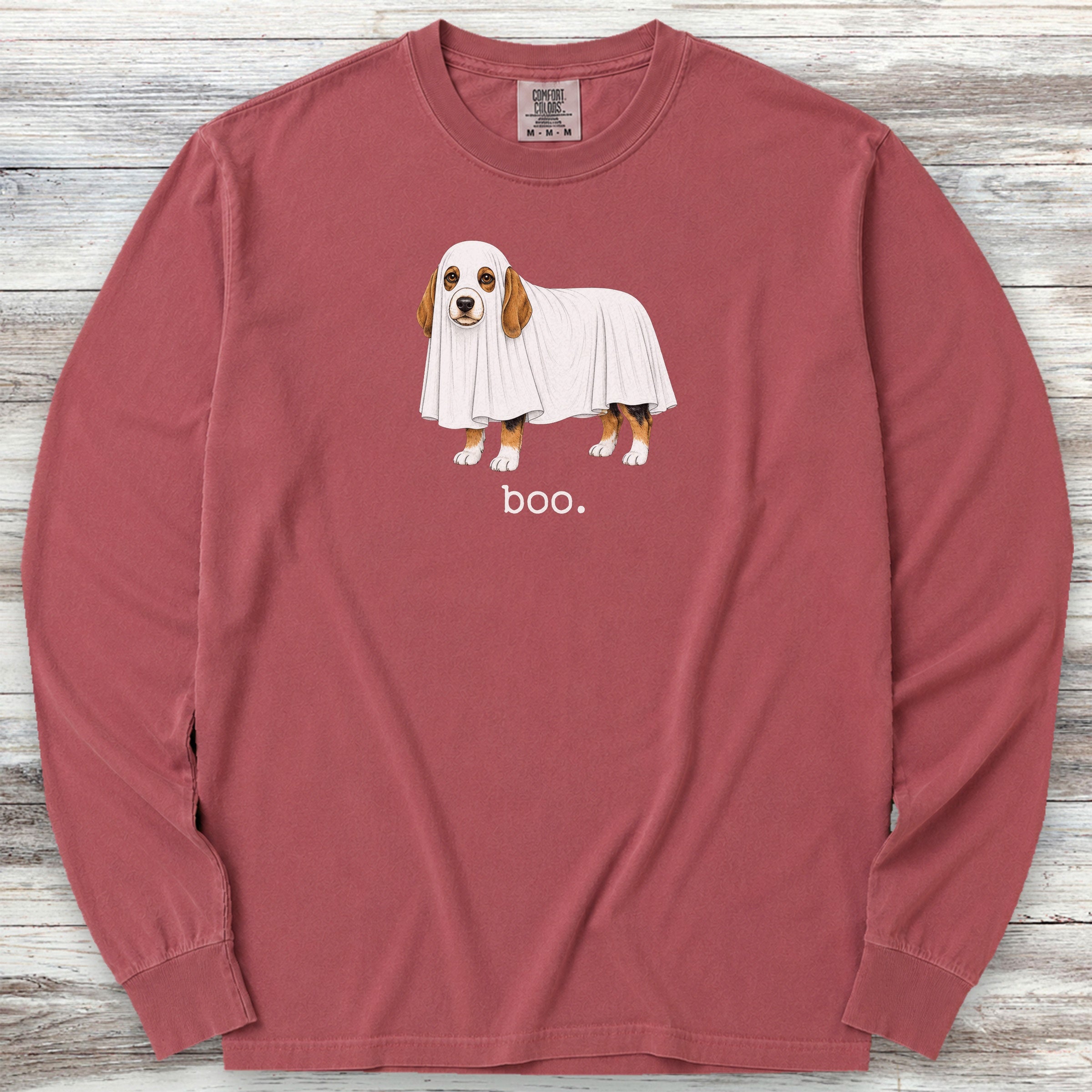 Beagle Boo Long Sleeve Tee - Brick