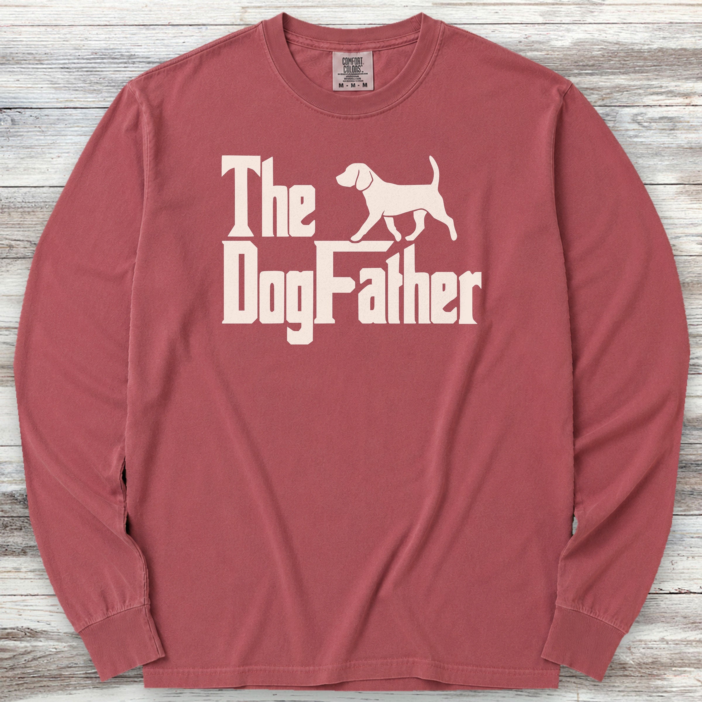 Beagle Dog Father Long Sleeve Tee - Brick
