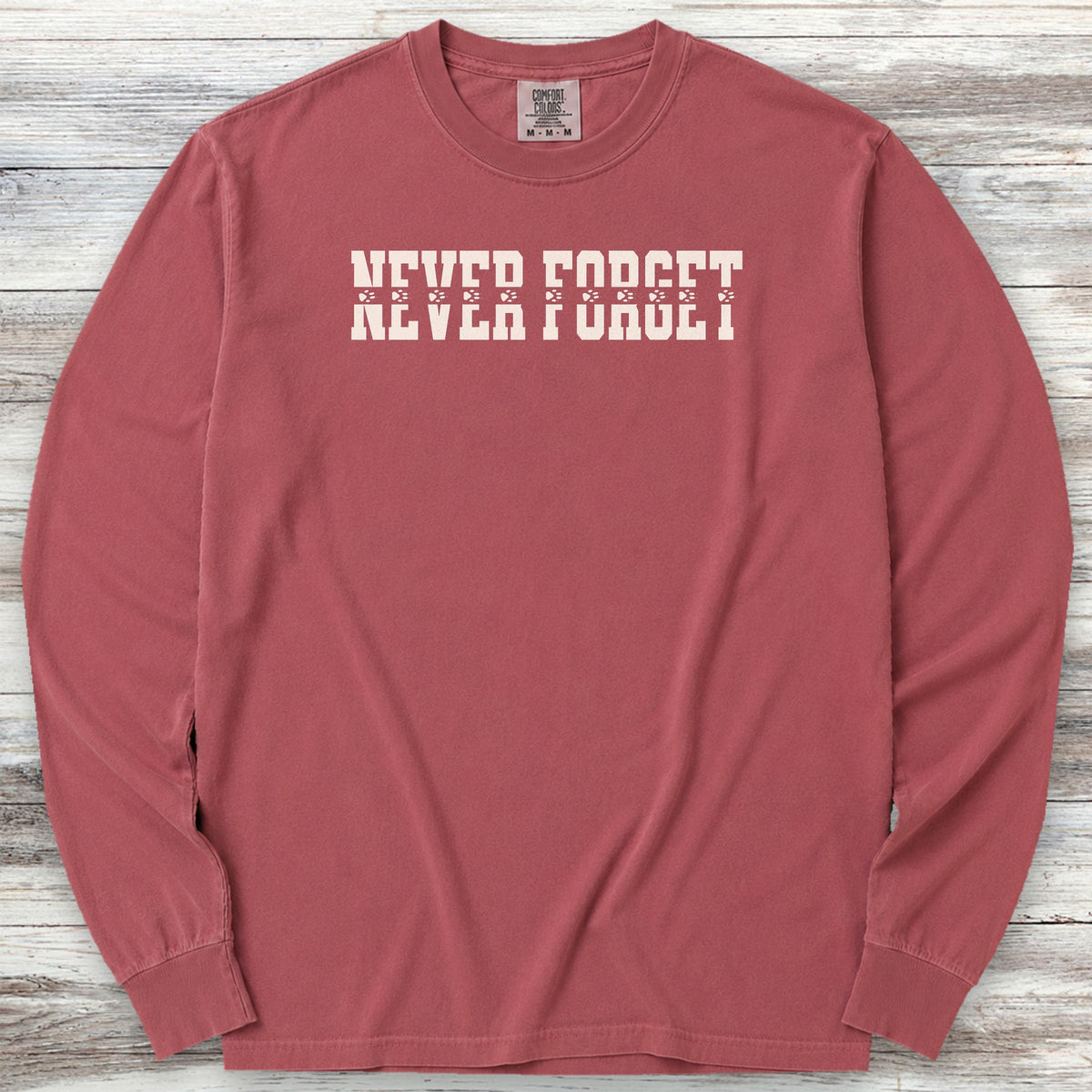 Never Forget Long Sleeve Tee - Brick