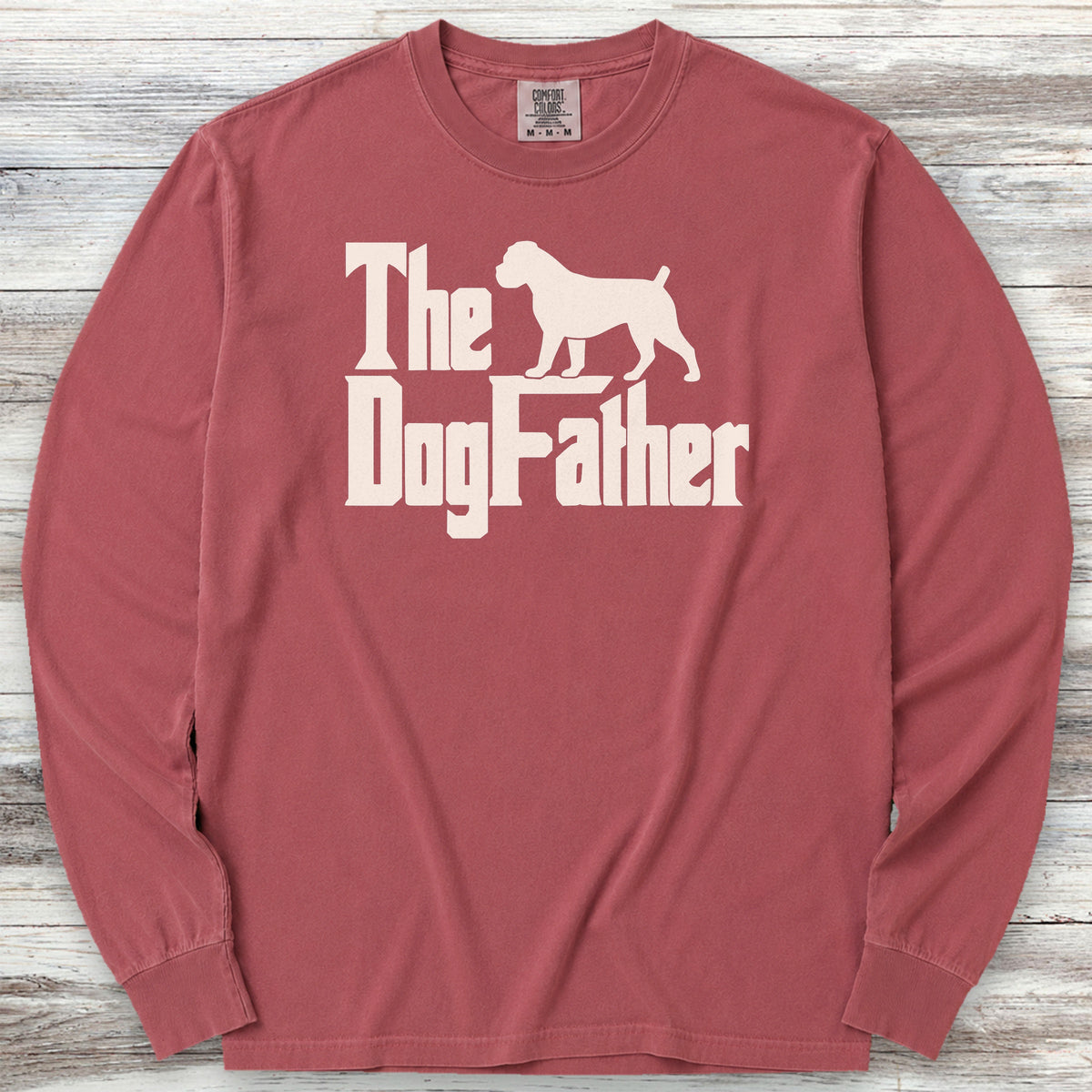 Boxer Dog Father Long Sleeve Tee - Brick