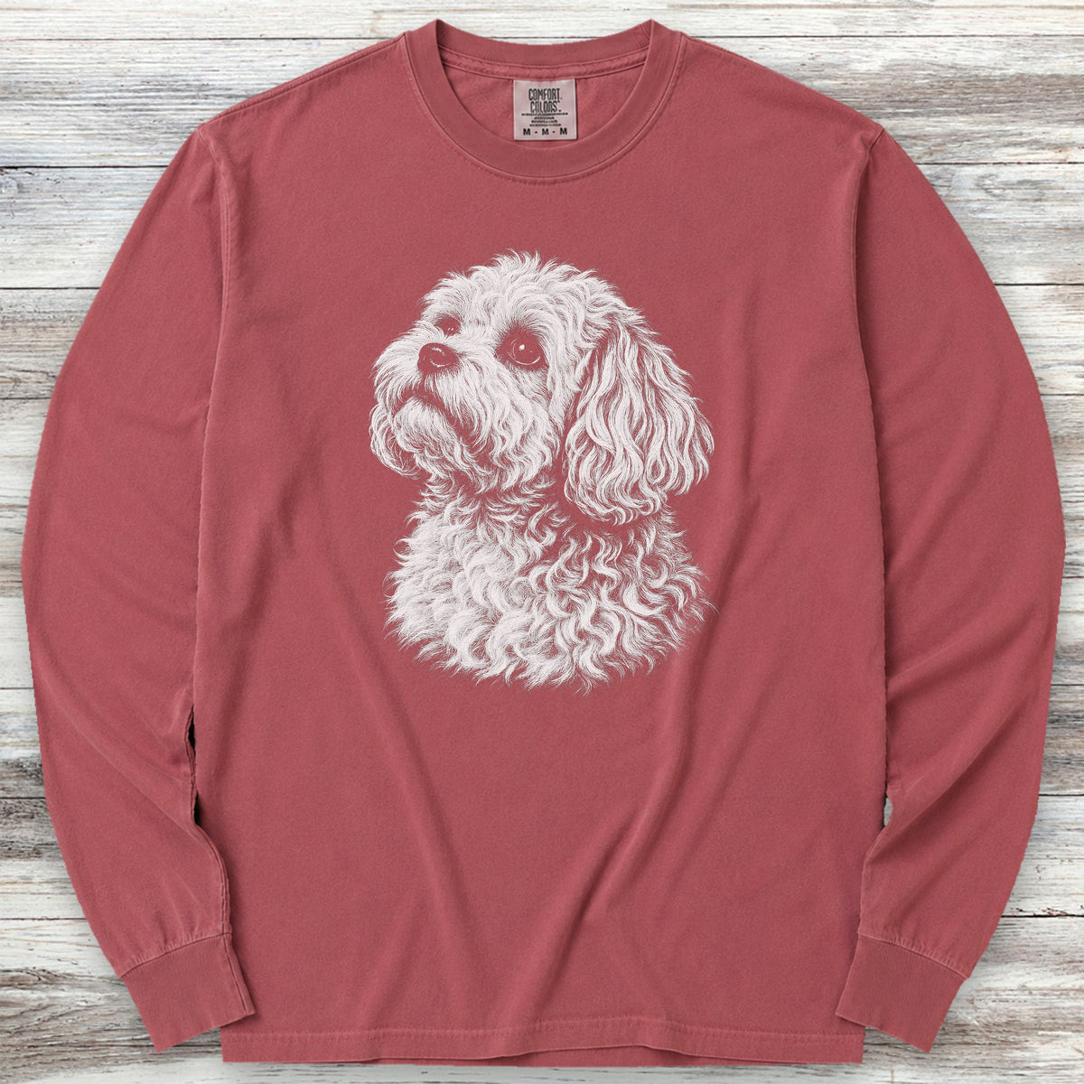 Maltipoo Loyalty Long Sleeve Tee - Brick
