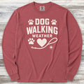 Dog Walking Weather Long Sleeve Tee - Brick