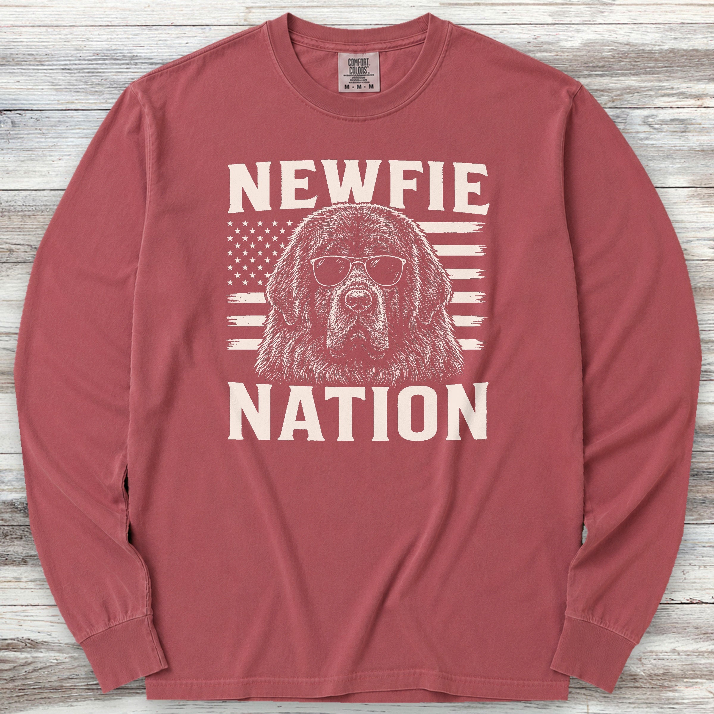 Newfoundland Nation Long Sleeve Tee - Brick