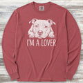 Pit Bull Lover Long Sleeve Tee - Brick