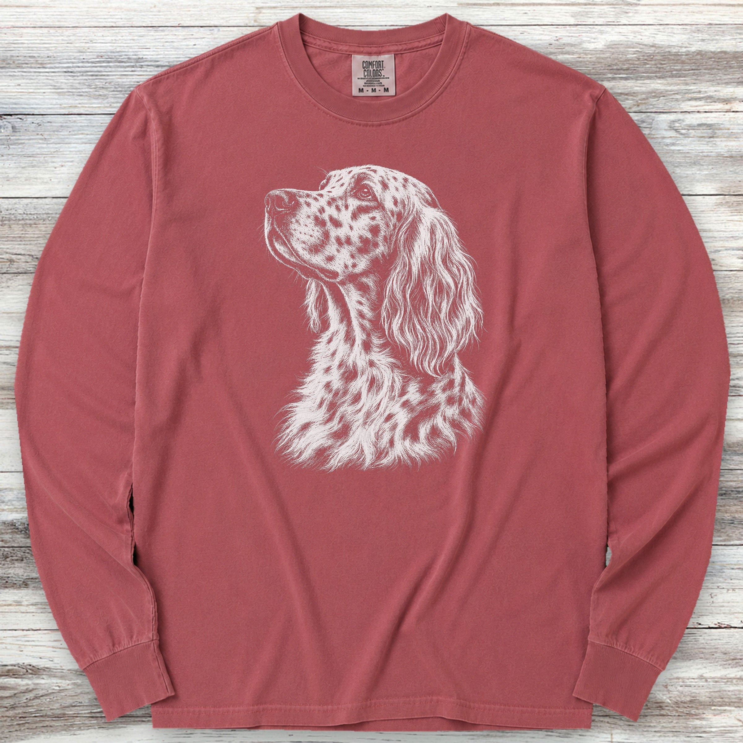 English Setter Loyalty Long Sleeve Tee - Brick