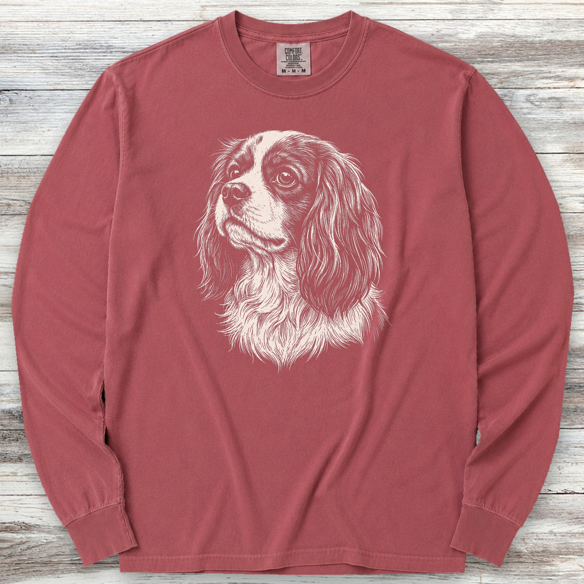 Cavalier King Charles Spaniel Loyalty Long Sleeve Tee - Brick