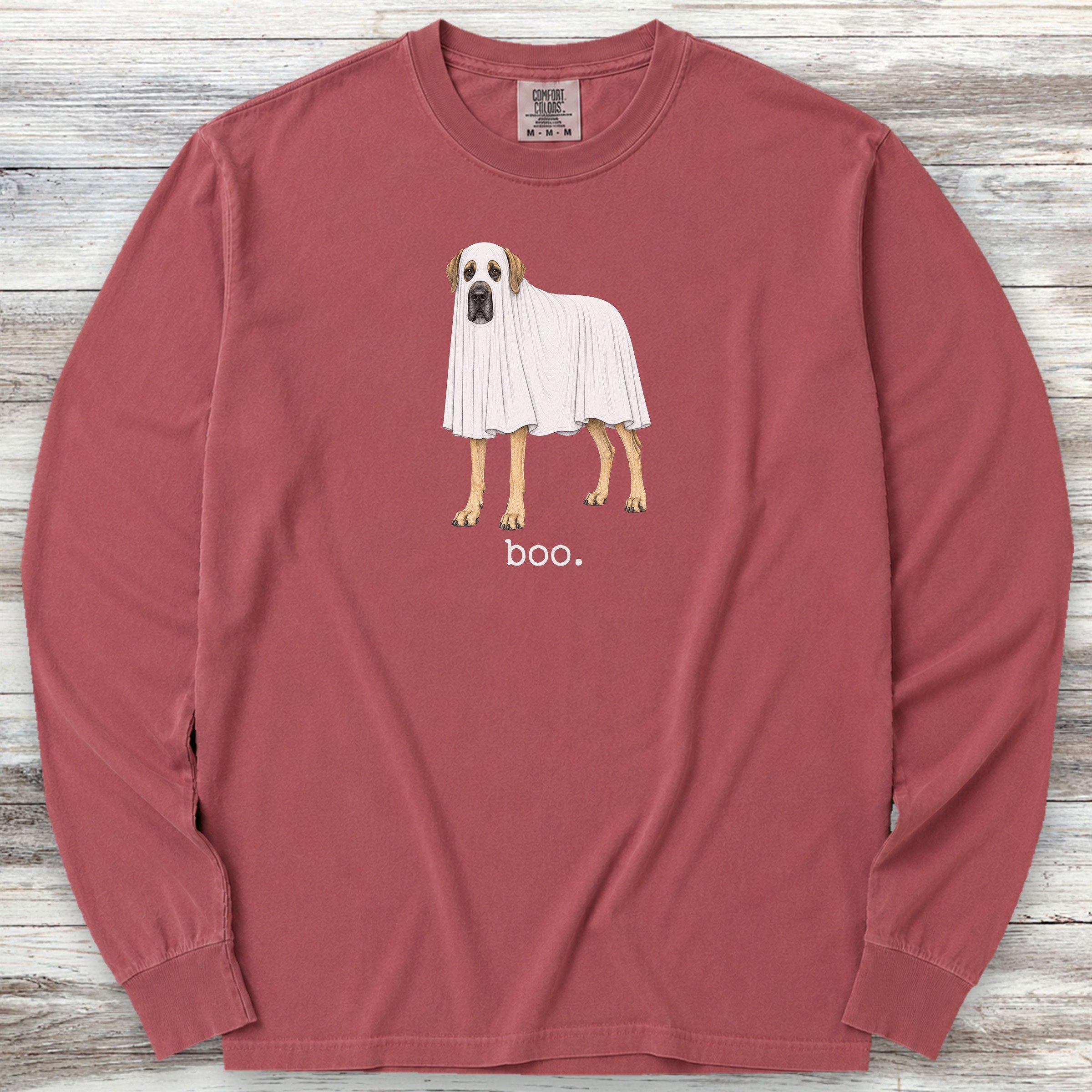 Great Dane Boo Long Sleeve Tee - Brick