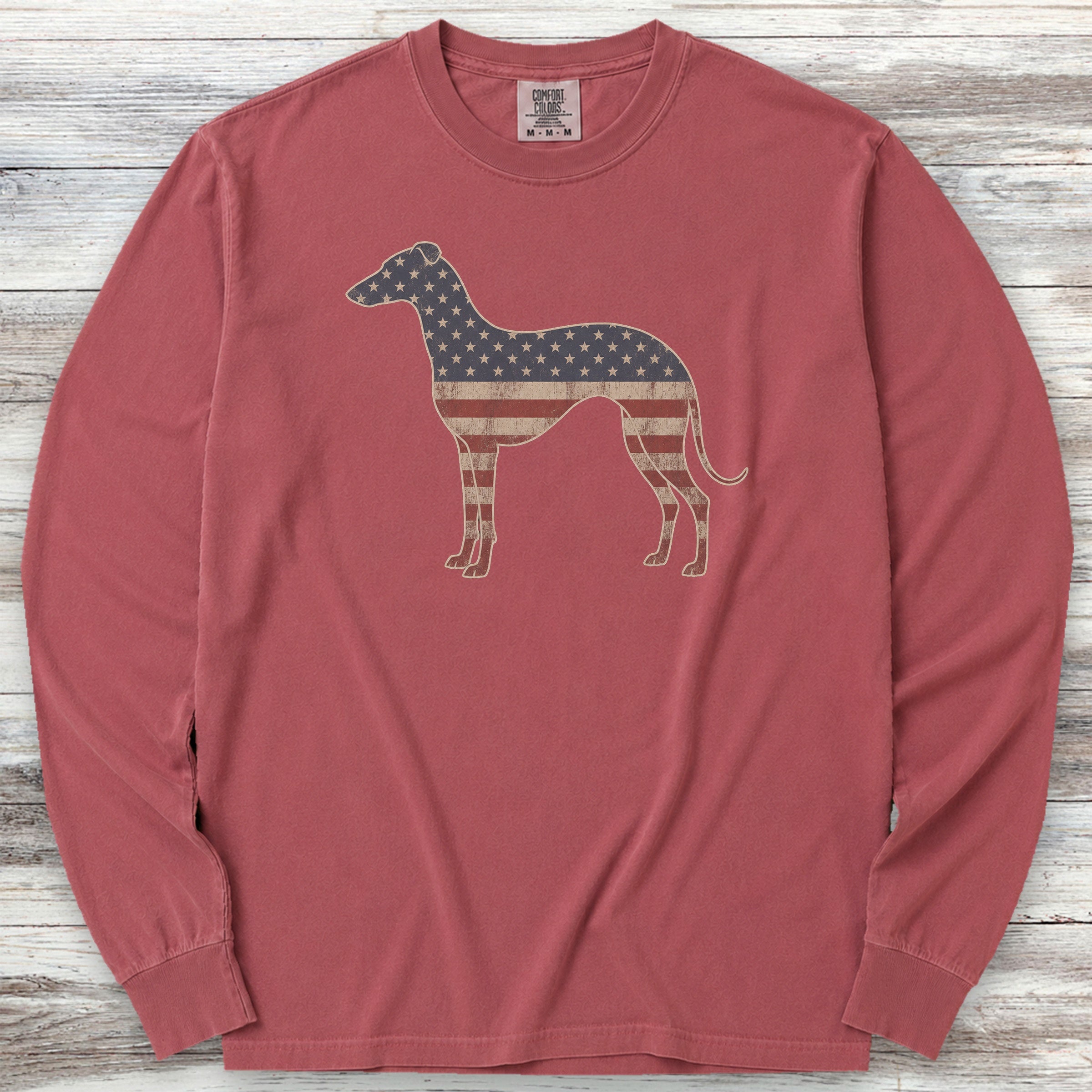 Whippet Vintage USA Long Sleeve Tee - Brick