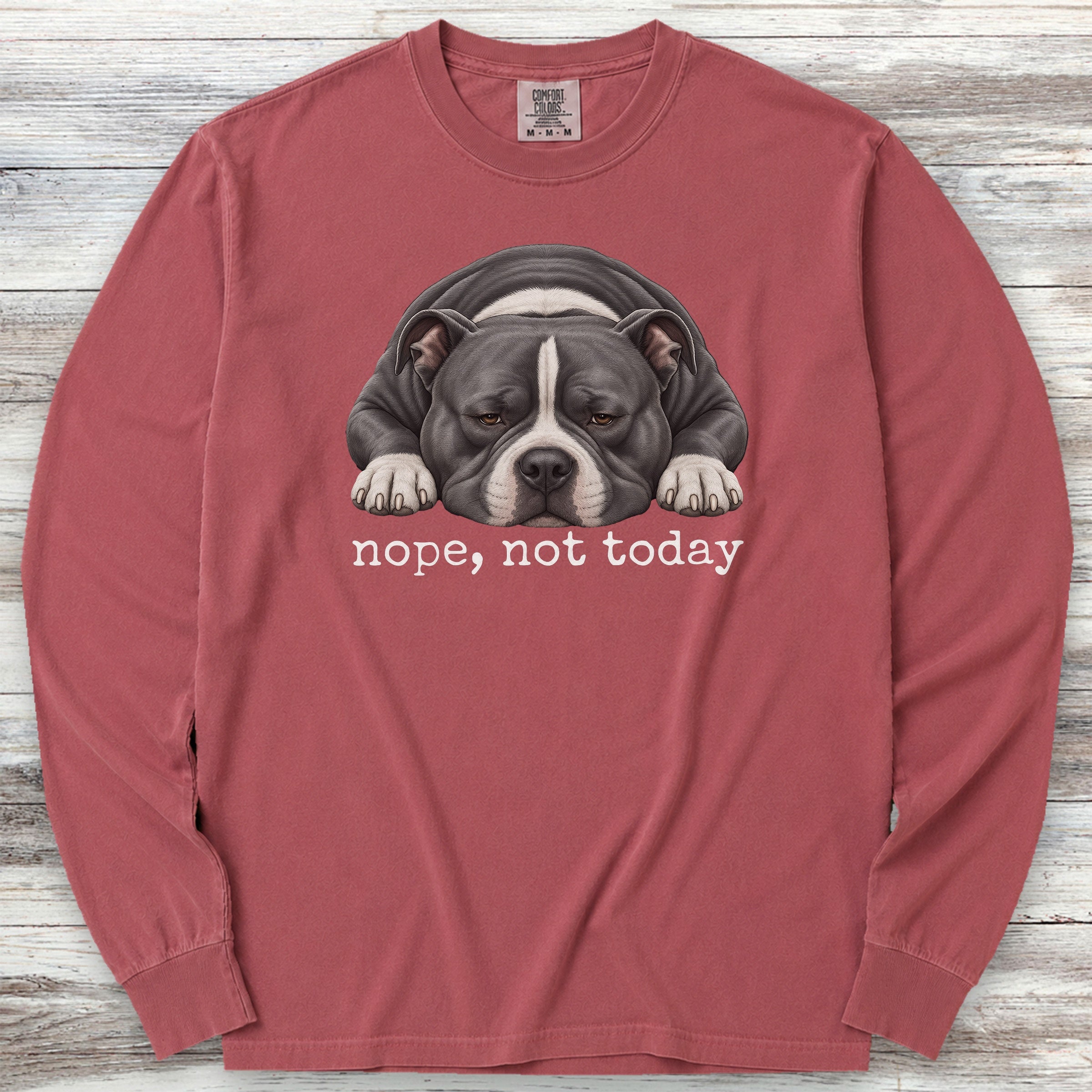 American Bully Nope Long Sleeve Tee - Brick