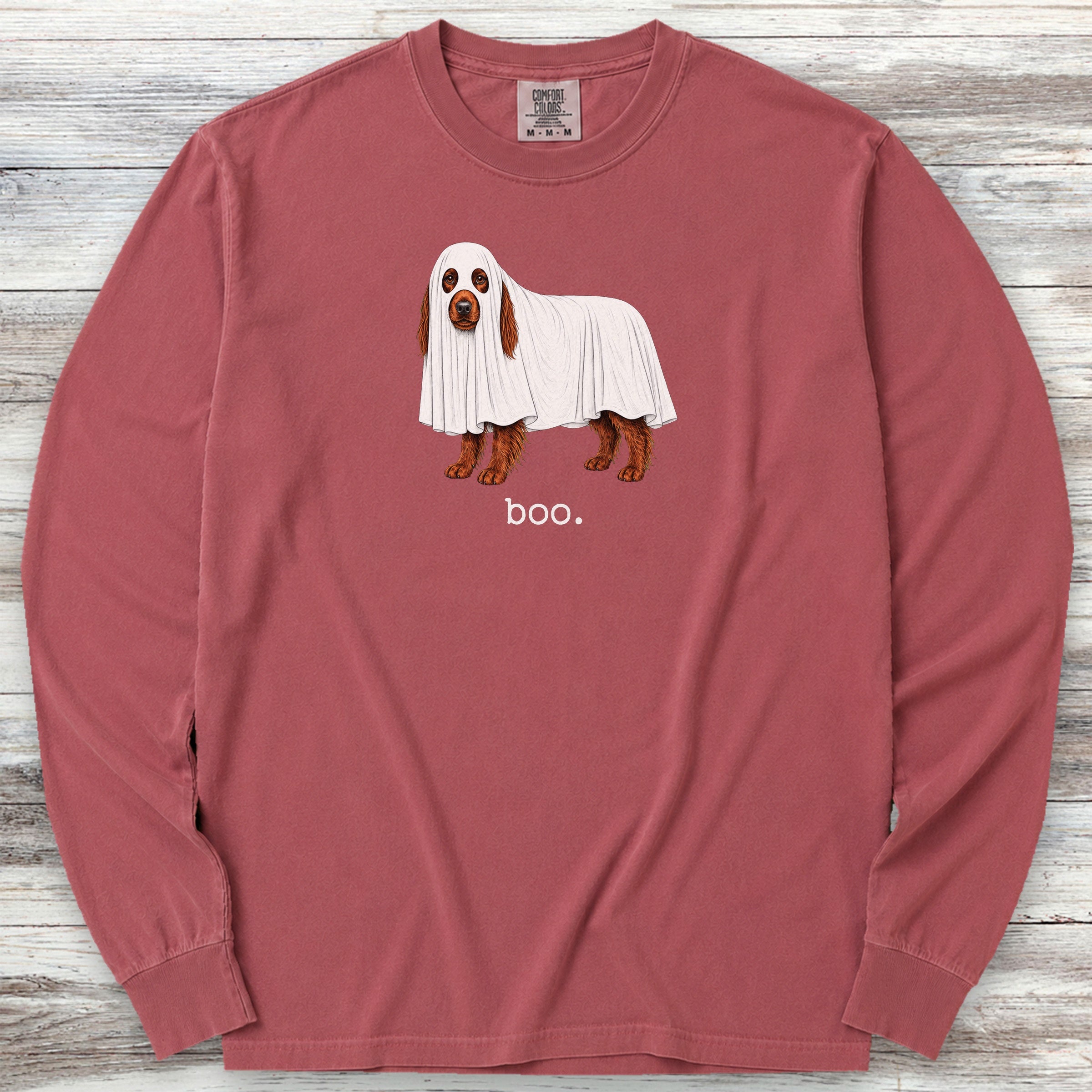 Irish Setter Boo Long Sleeve Tee - Brick