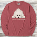 Bichon Frise Nope Long Sleeve Tee - Brick