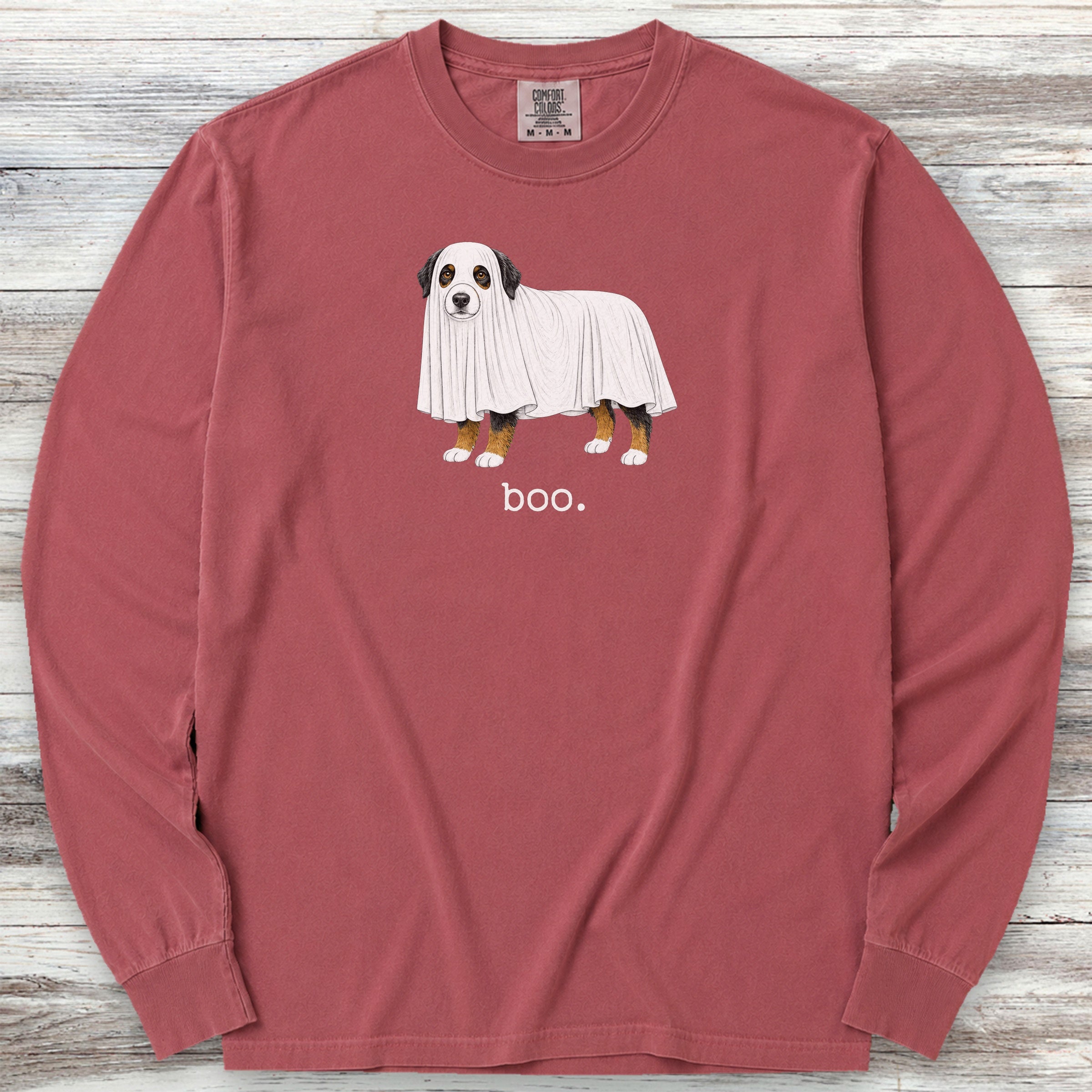 Australian Mountain Dog Boo Long Sleeve Tee - Brick